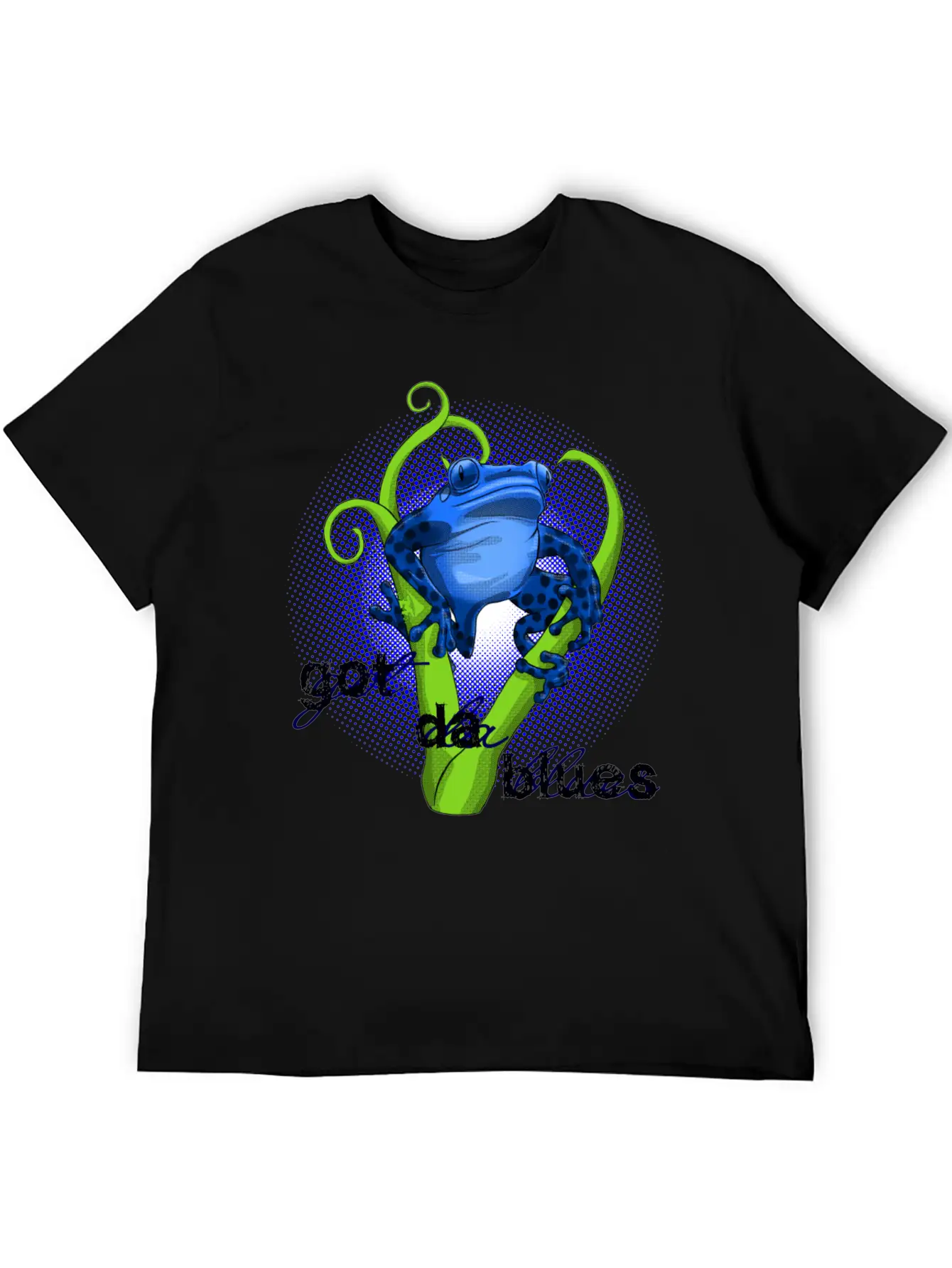 Poison Dart Frog Got The Blues - DIGITAL Unisex Short Sleeve Soft Cotton T-Shirt – Casual Everyday Wear