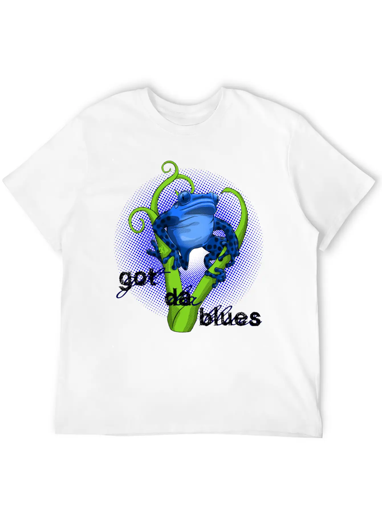 Poison Dart Frog Got The Blues - DIGITAL Unisex Short Sleeve Soft Cotton T-Shirt – Casual Everyday Wear