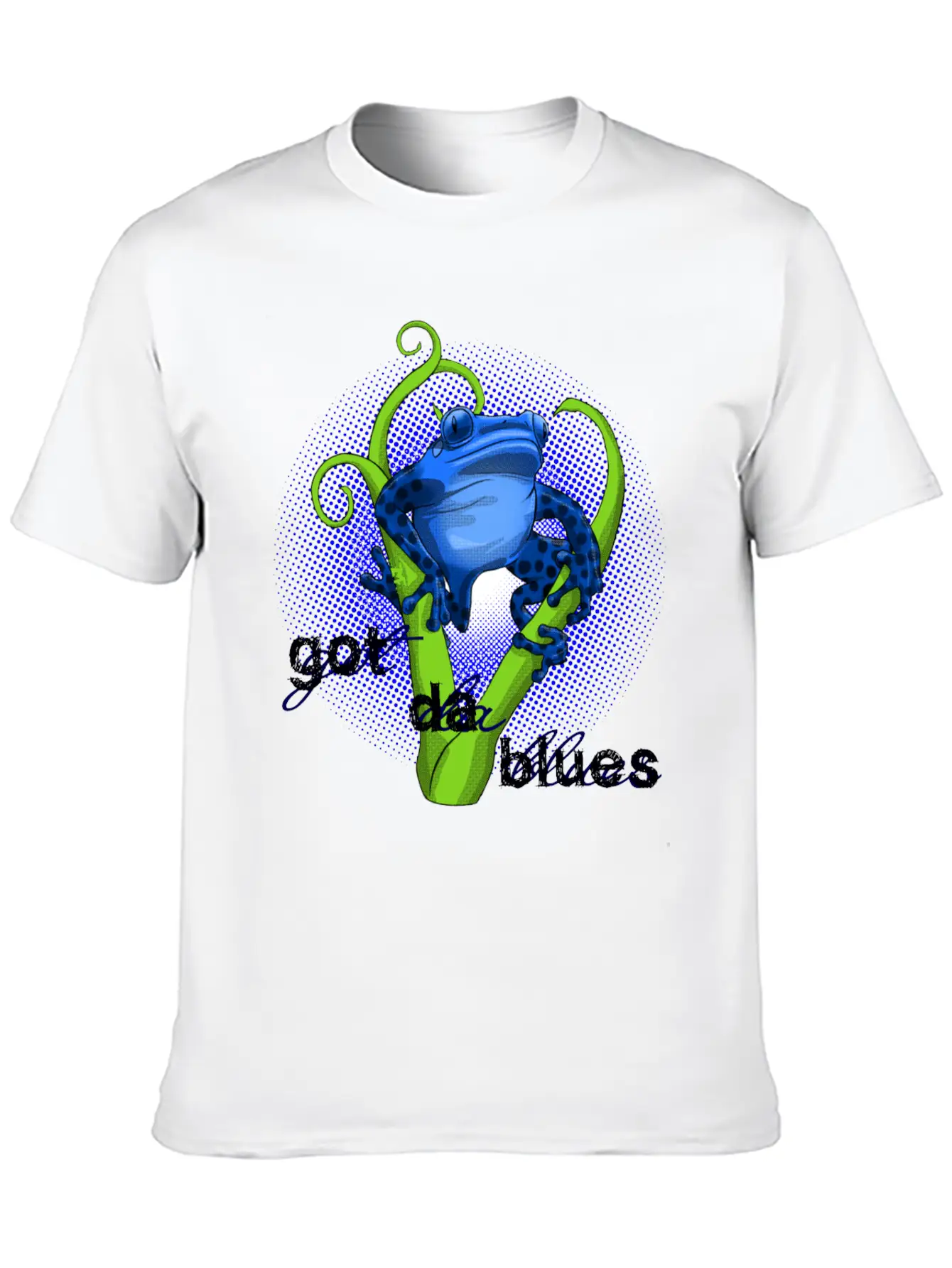 Poison Dart Frog Got The Blues - DIGITAL Unisex Short Sleeve Soft Cotton T-Shirt – Casual Everyday Wear