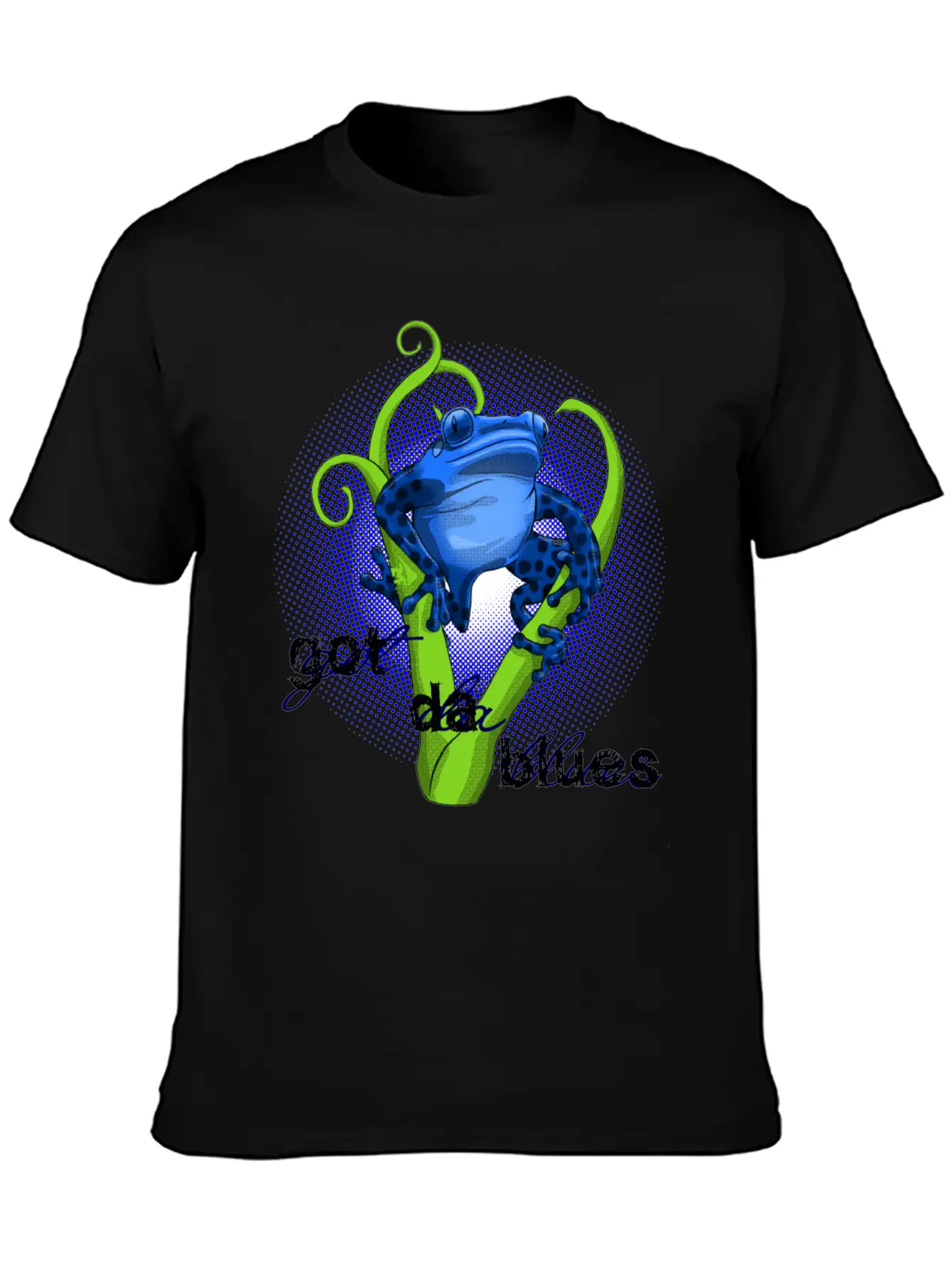 Poison Dart Frog Got The Blues - DIGITAL Unisex Short Sleeve Soft Cotton T-Shirt – Casual Everyday Wear