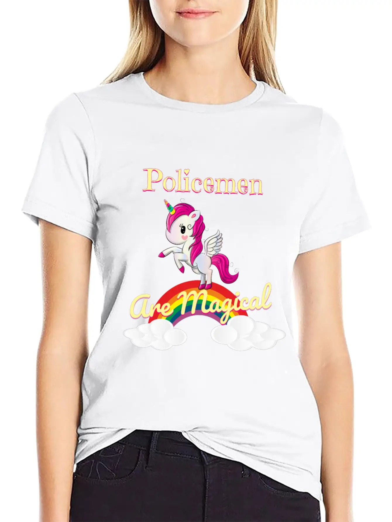 Policemen Are Magical Unisex Short Sleeve Soft Cotton T-Shirt – Casual Everyday Wear