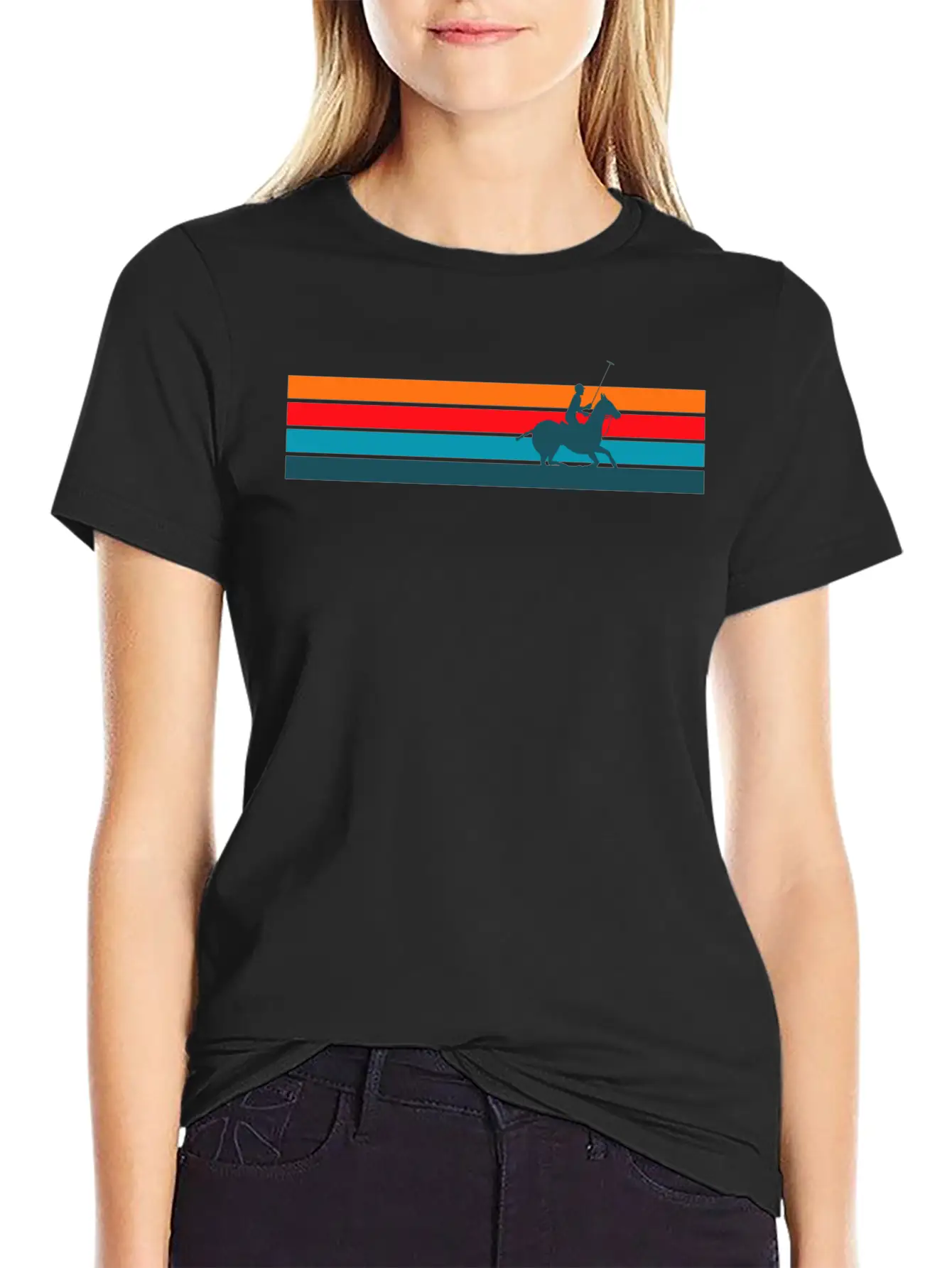 Polo Retro Vintage Mallet Retro Equestrian Sport Basic Graphic T-Shirt – Daily Comfort In Soft Cotton