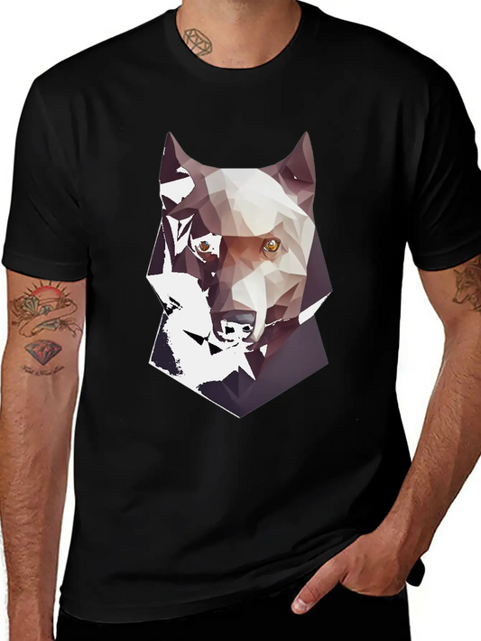 Polygon Wolf Head Low Poly Wolves Basic Graphic T-Shirt – Daily Comfort In Soft Cotton