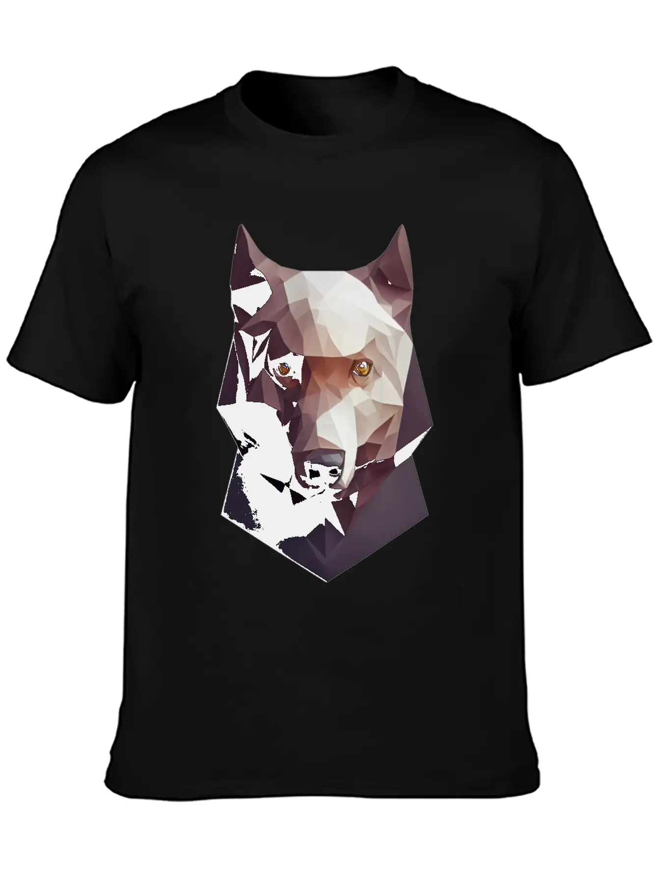 Polygon Wolf Head Low Poly Wolves Basic Graphic T-Shirt – Daily Comfort In Soft Cotton
