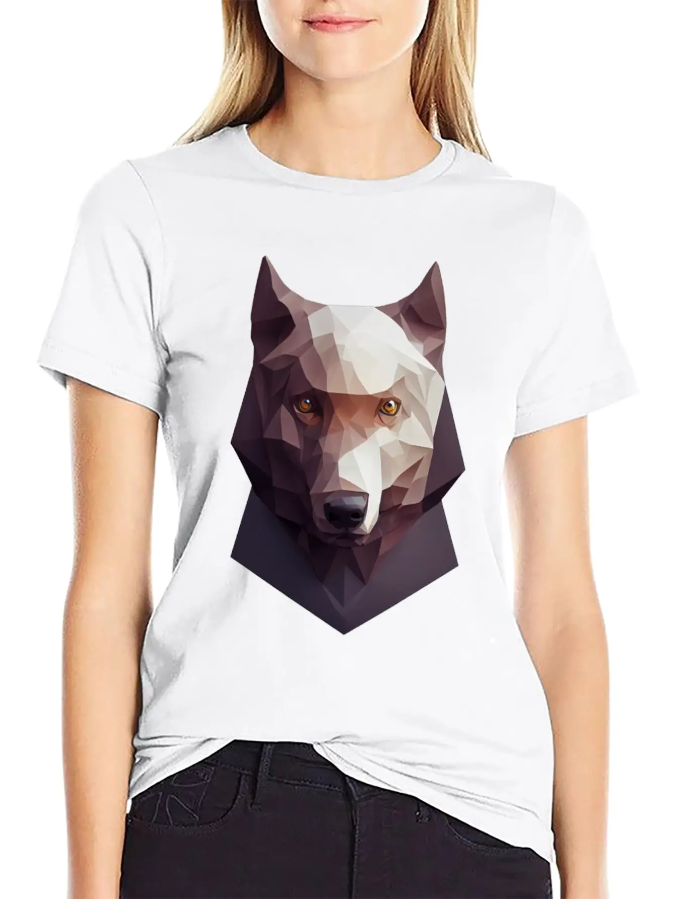 Polygon Wolf Head Low Poly Wolves Basic Graphic T-Shirt – Daily Comfort In Soft Cotton
