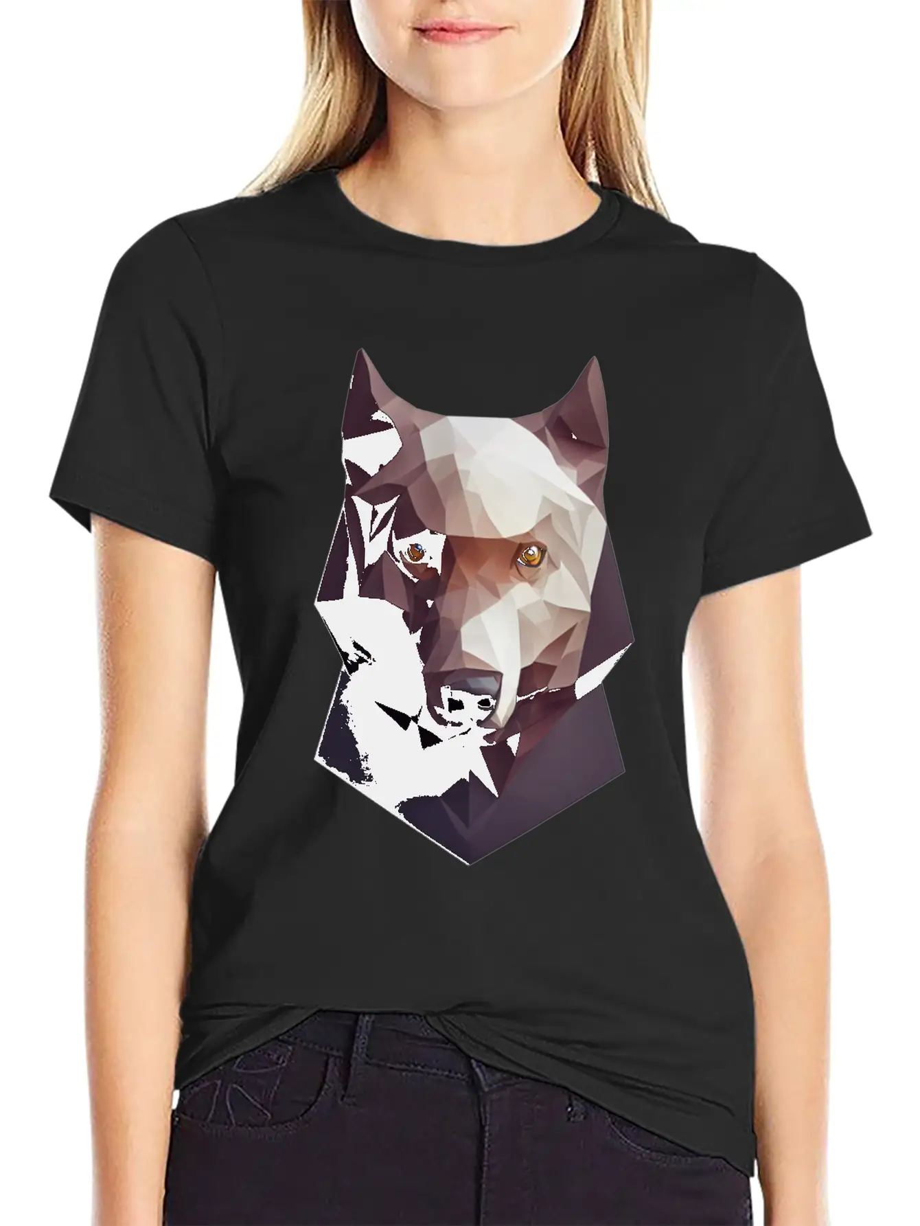 Polygon Wolf Head Low Poly Wolves Basic Graphic T-Shirt – Daily Comfort In Soft Cotton