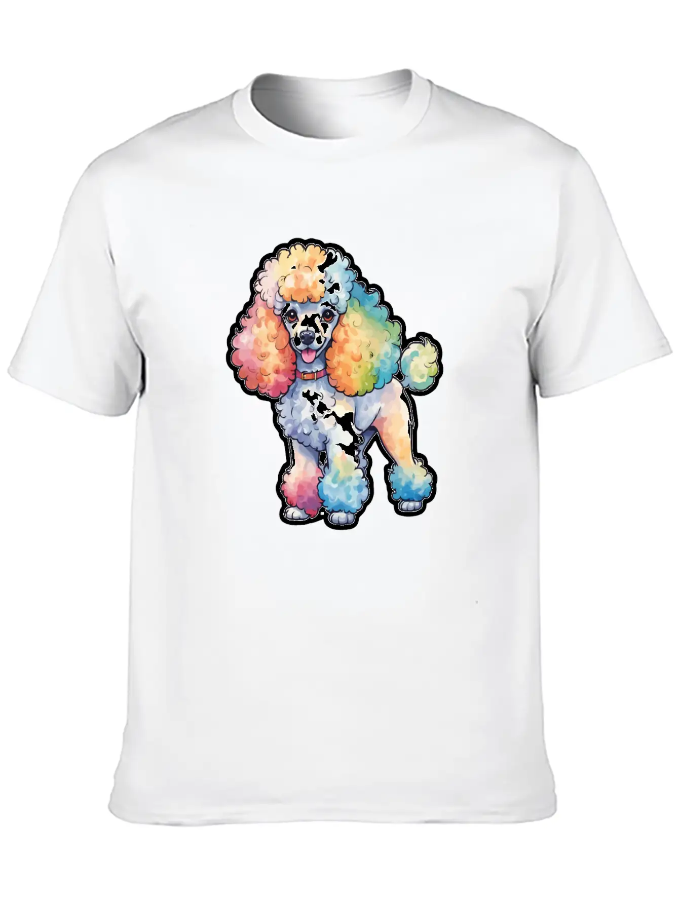Poodle Watercolor Stylish Everyday T-Shirt – Unisex Basic Cotton Tee