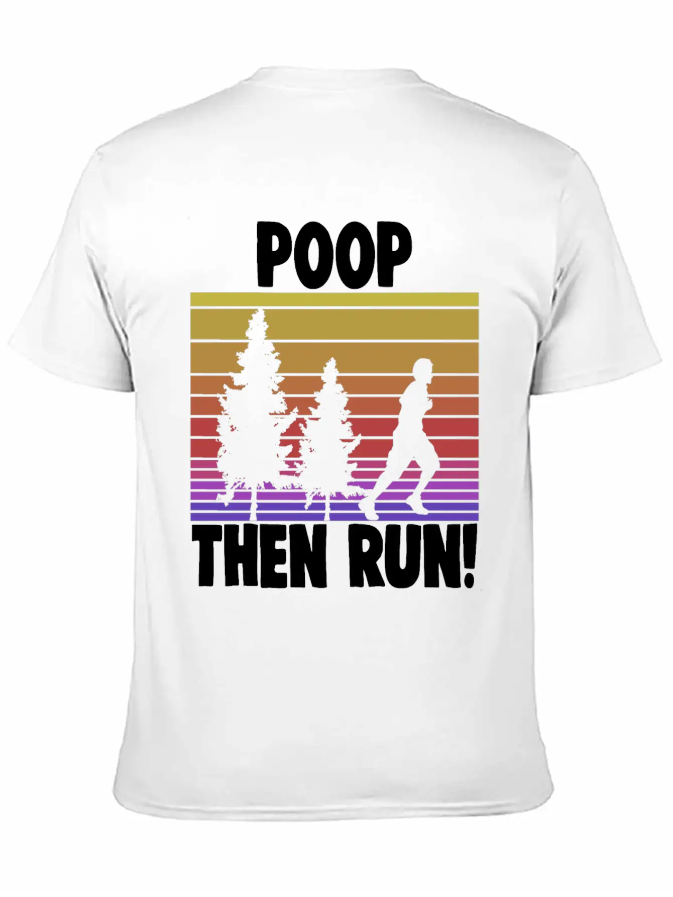 Poop Then Run Comfortable Minimalist Graphic Tee – Summer Style Essential
