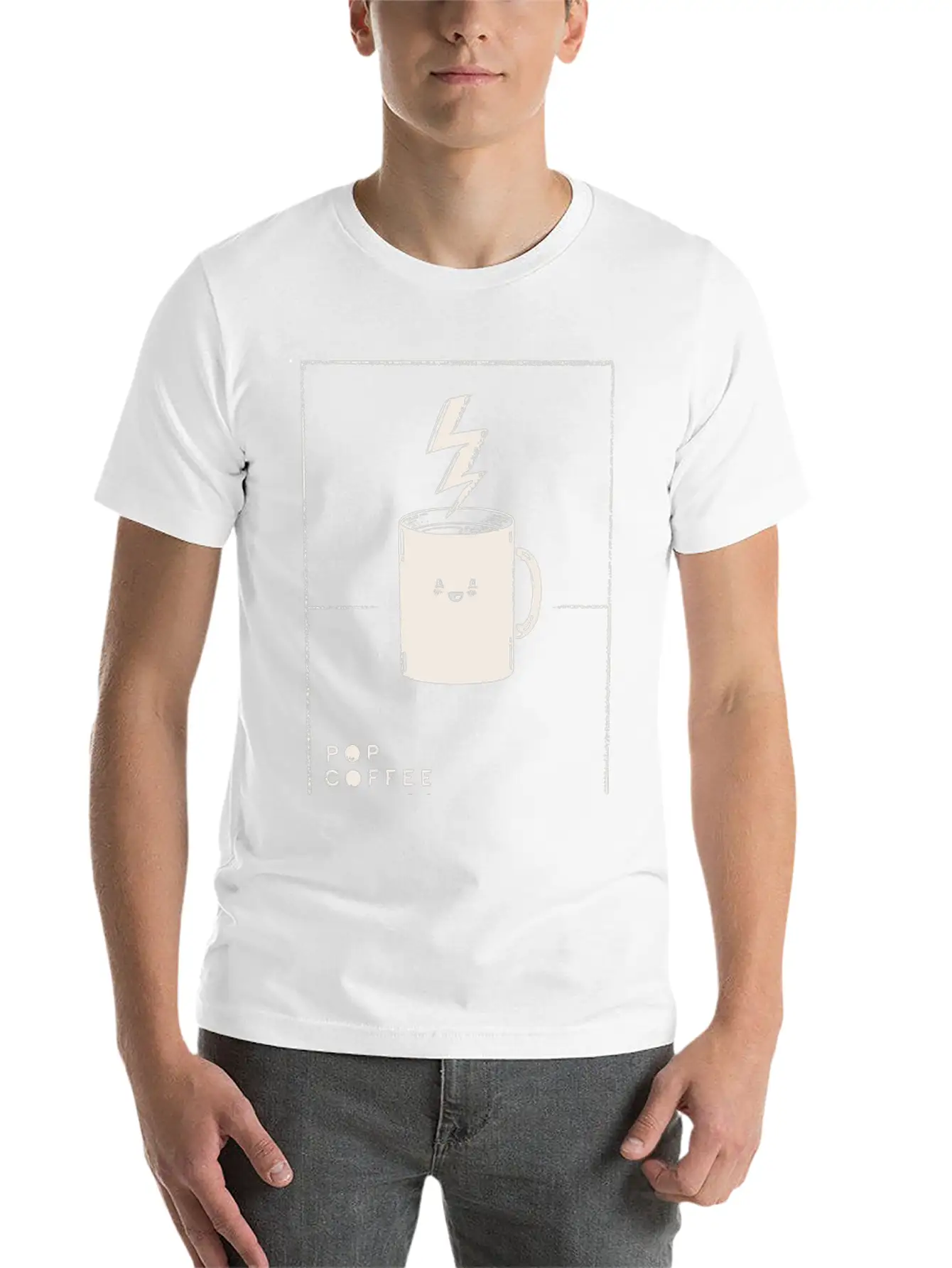 Pop Coffee Comics Extra Energy Edition Stylish Everyday T-Shirt – Unisex Basic Cotton Tee
