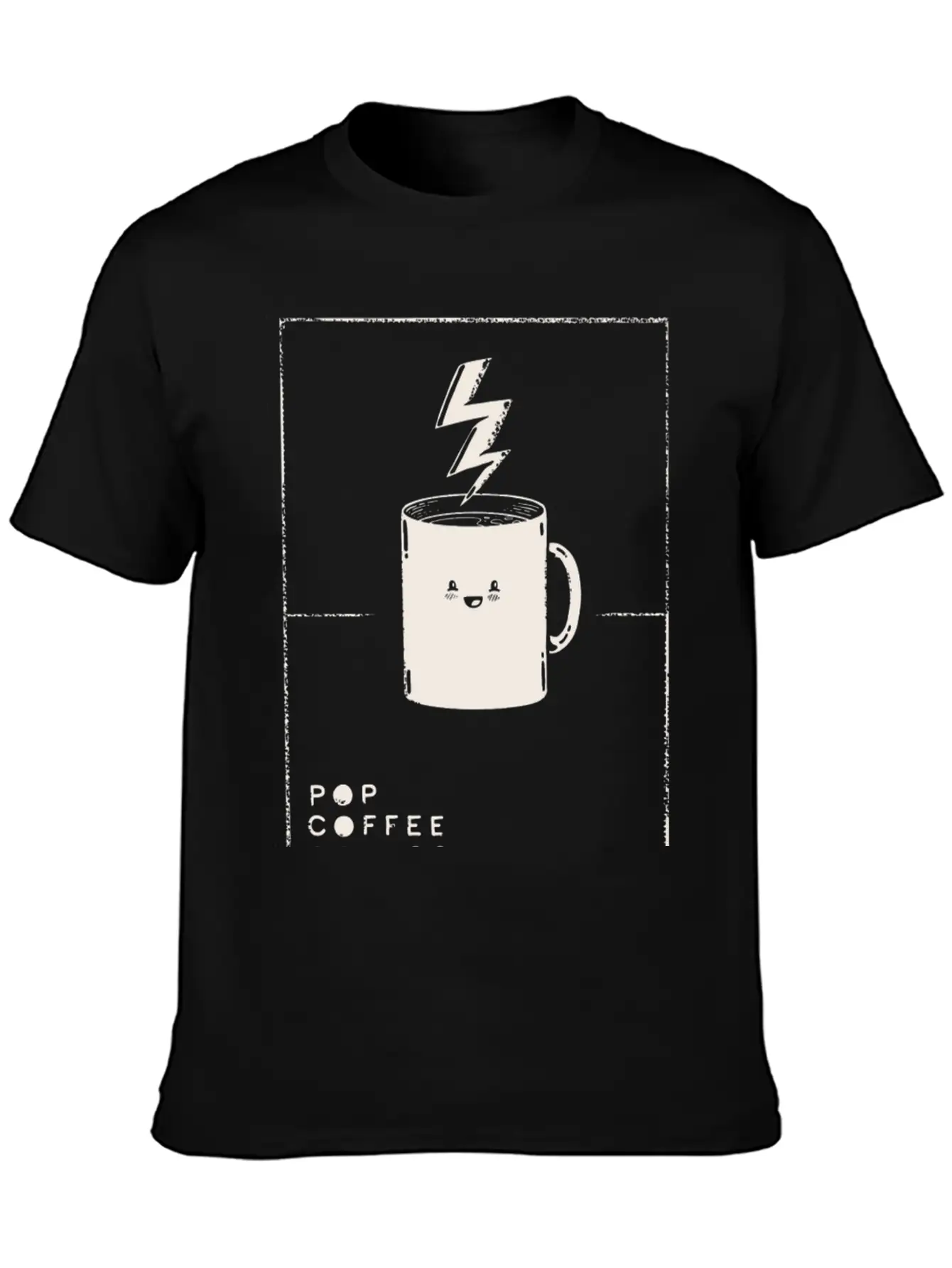 Pop Coffee Comics Extra Energy Edition Stylish Everyday T-Shirt – Unisex Basic Cotton Tee
