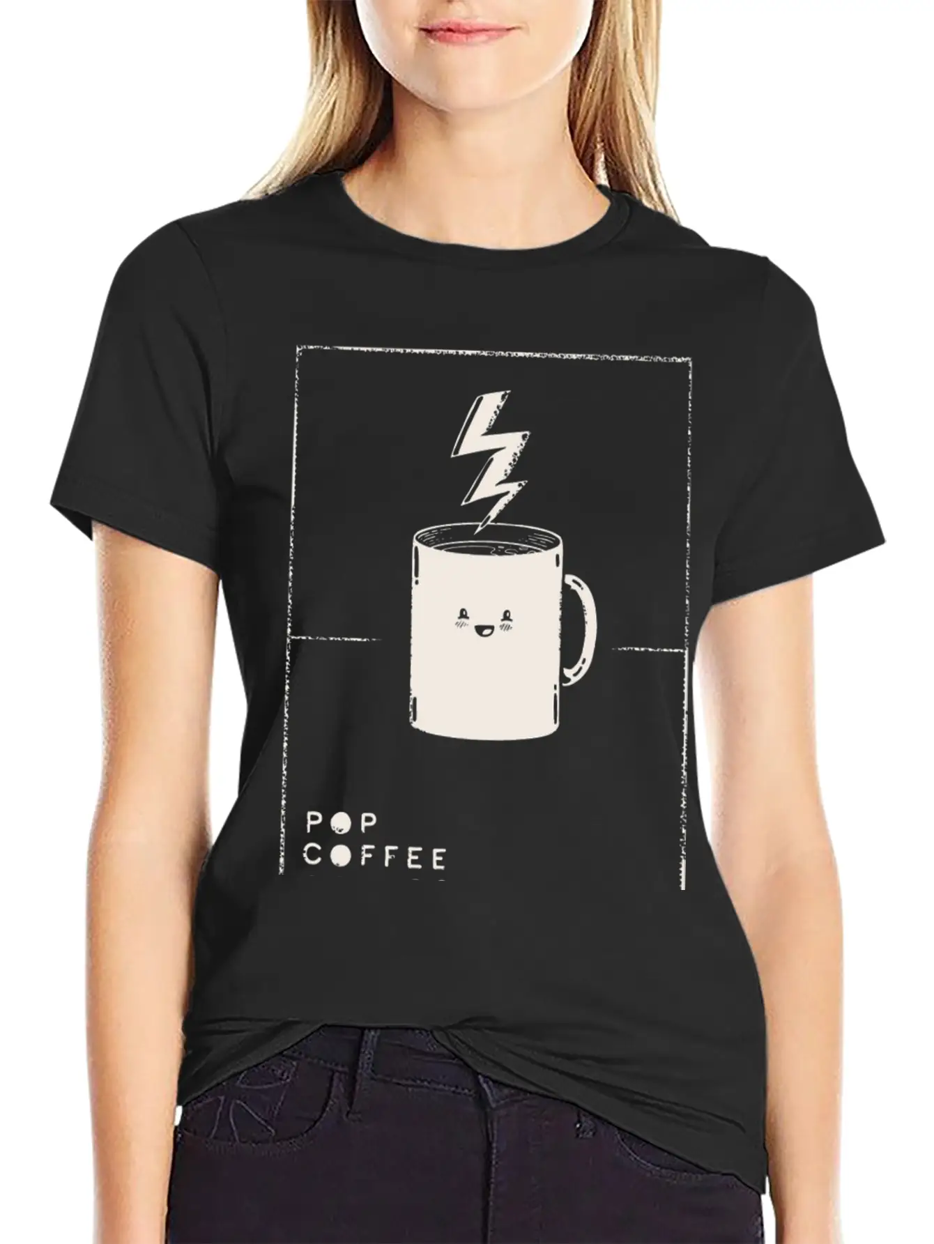 Pop Coffee Comics Extra Energy Edition Stylish Everyday T-Shirt – Unisex Basic Cotton Tee
