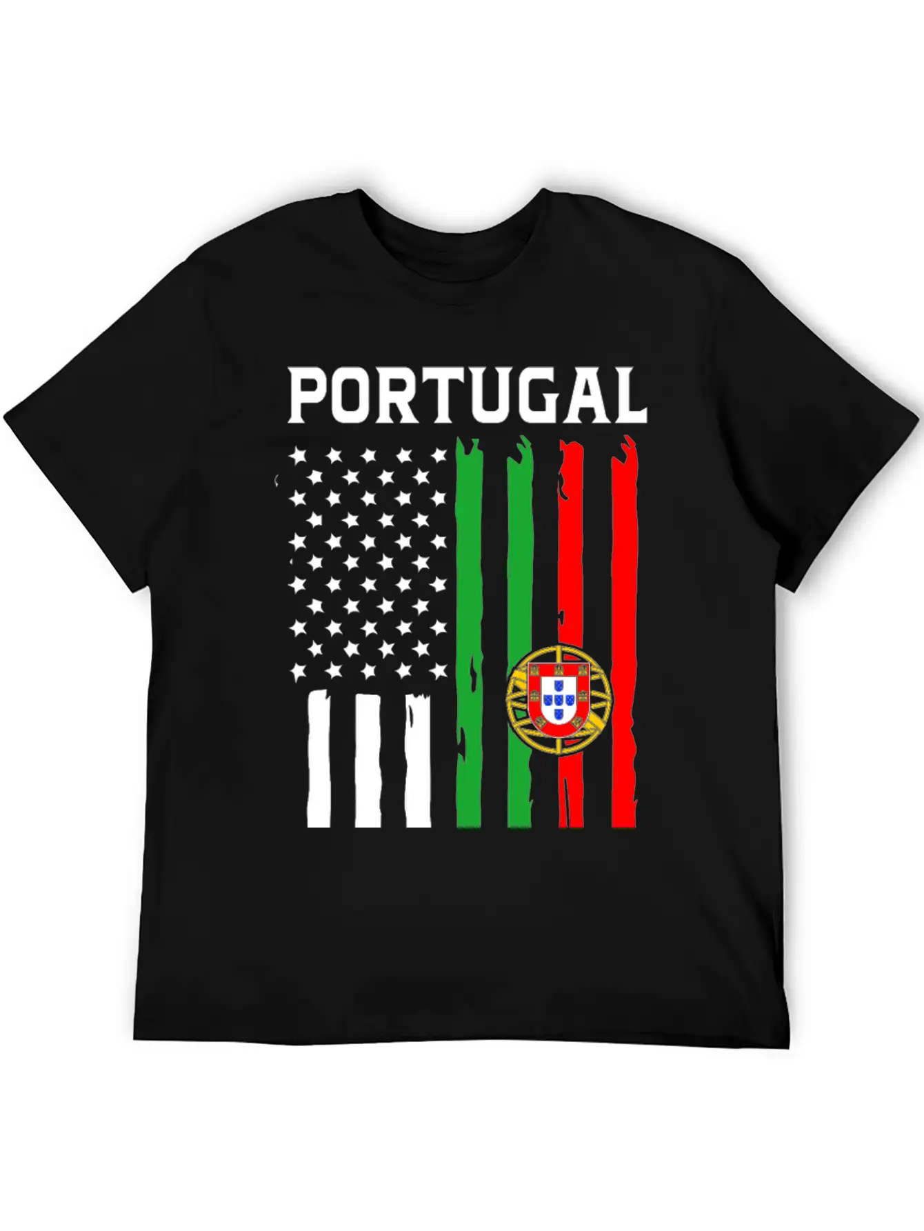 Portugal American Flag Portuguese American Stylish Everyday T-Shirt – Unisex Basic Cotton Tee