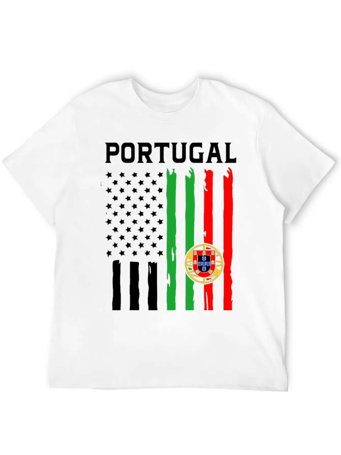 Portugal American Flag Portuguese American Stylish Everyday T-Shirt – Unisex Basic Cotton Tee