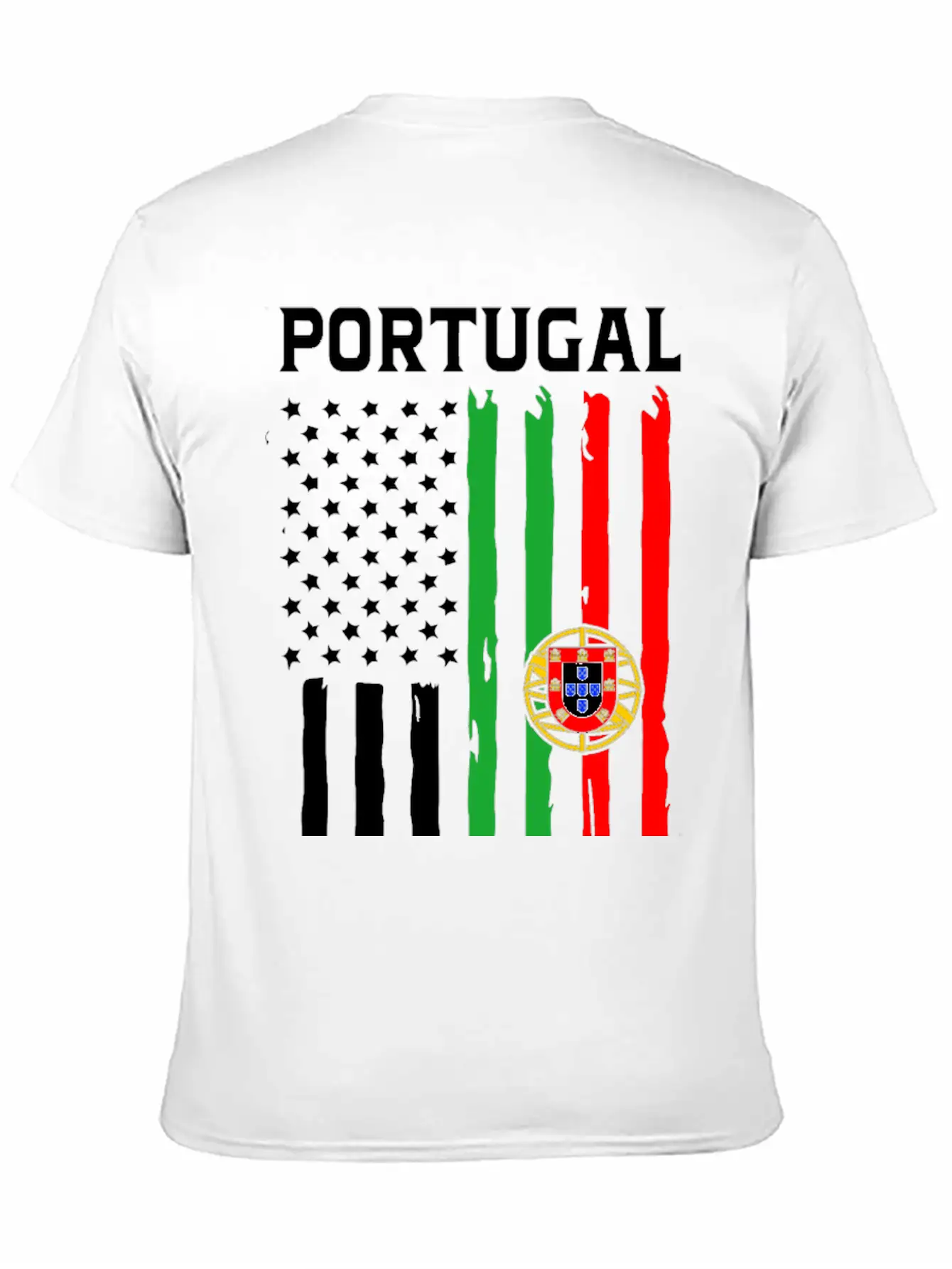 Portugal American Flag Portuguese American Stylish Everyday T-Shirt – Unisex Basic Cotton Tee