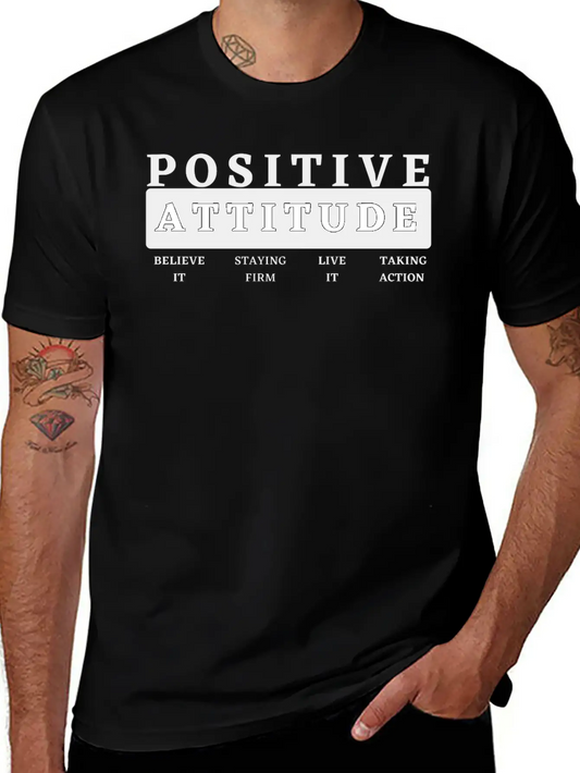 Positive Attitude Timeless Short Sleeve Tee – Comfy And Minimalist Design