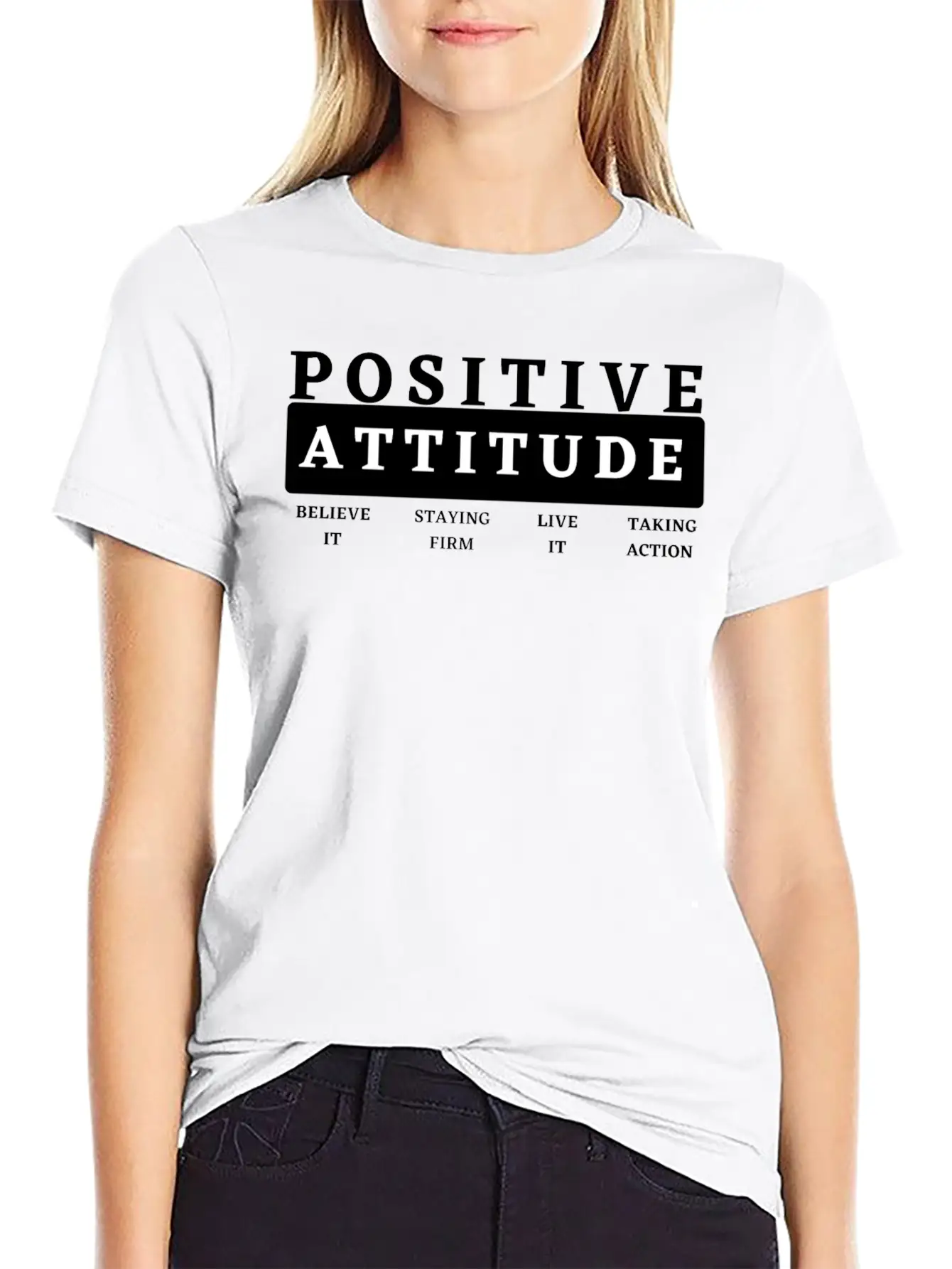 Positive Attitude Timeless Short Sleeve Tee – Comfy And Minimalist Design