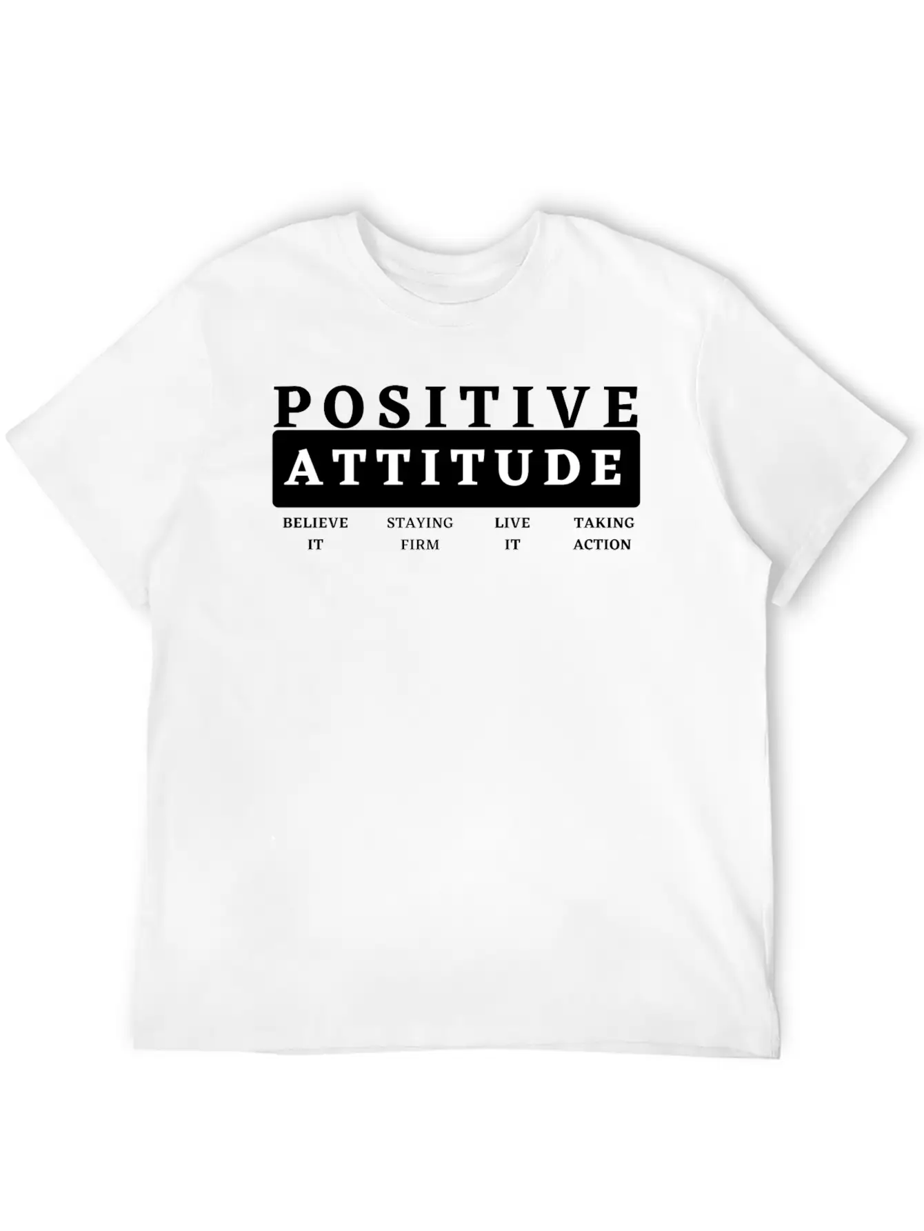 Positive Attitude Timeless Short Sleeve Tee – Comfy And Minimalist Design