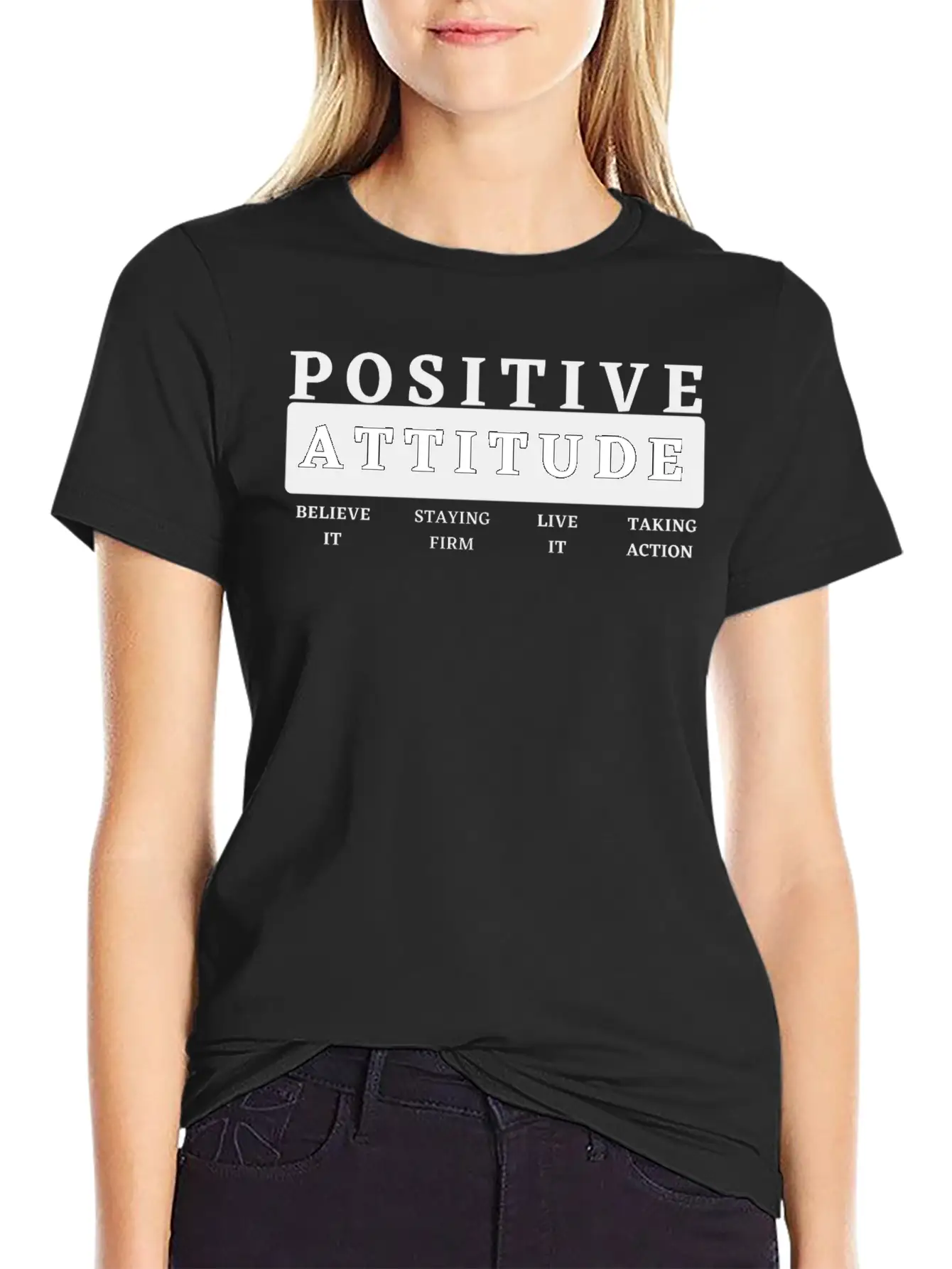 Positive Attitude Timeless Short Sleeve Tee – Comfy And Minimalist Design