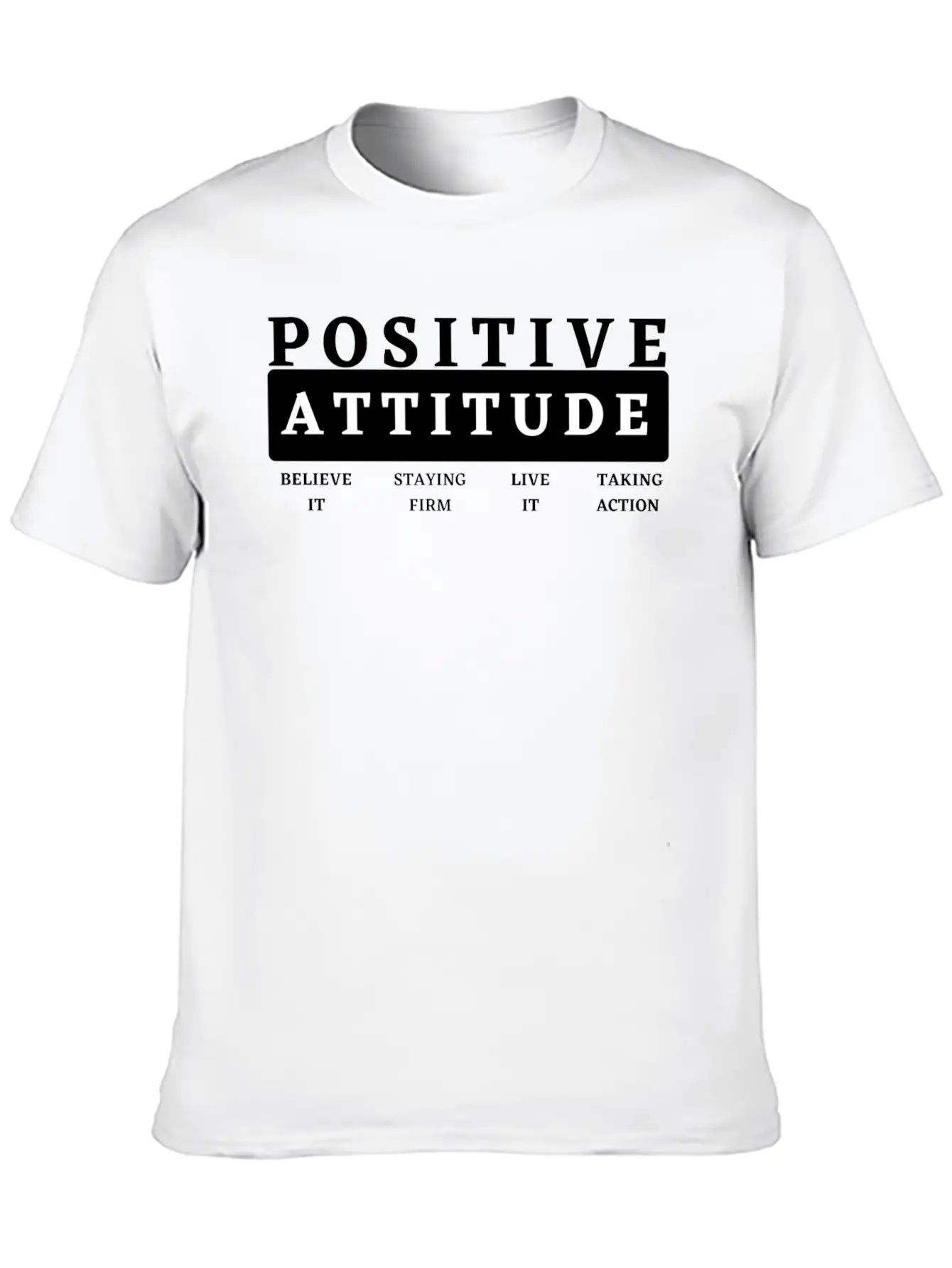 Positive Attitude Timeless Short Sleeve Tee – Comfy And Minimalist Design