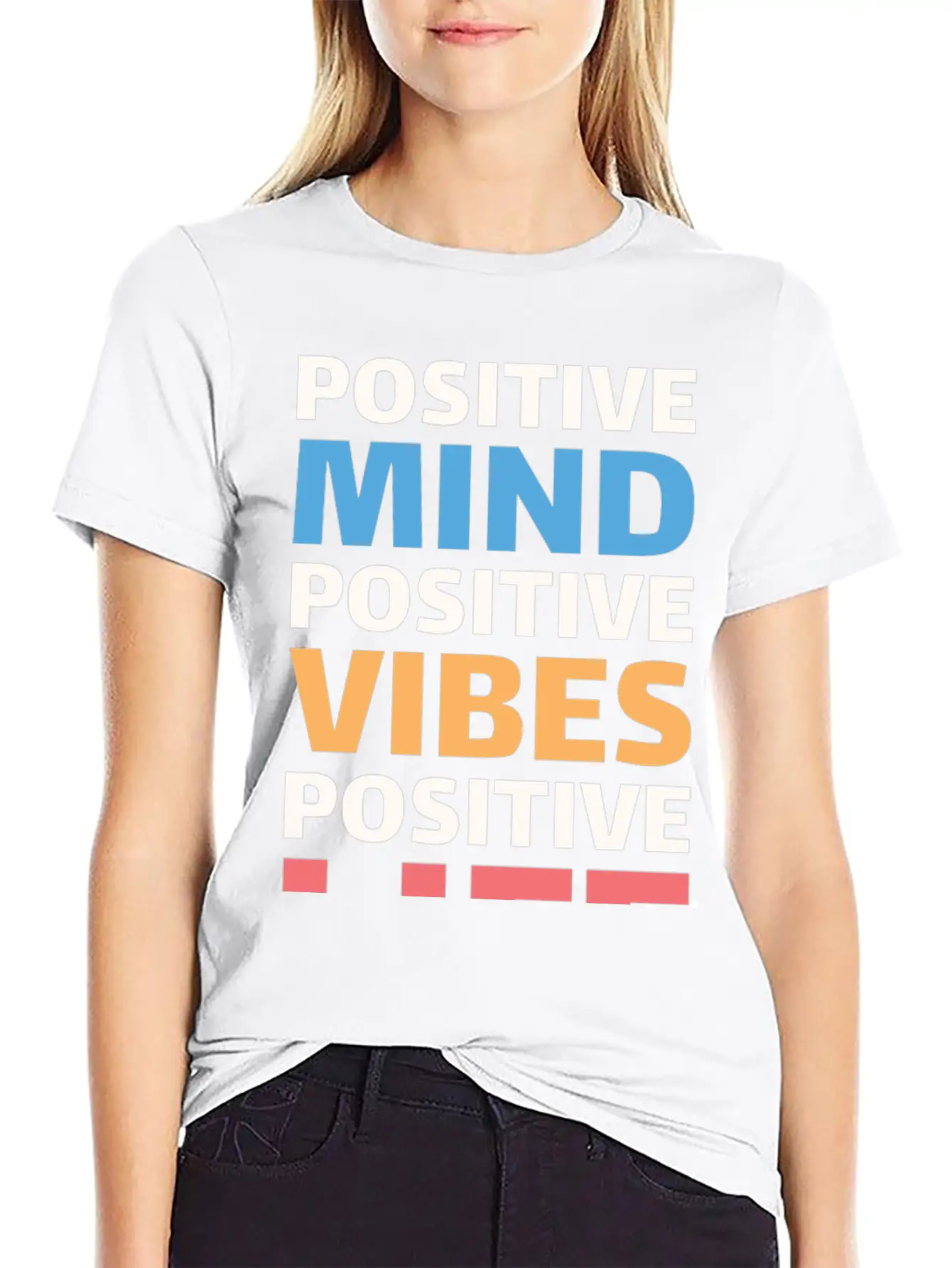 Positive Mind Positive Vibes Positive Life Essential Unisex Summer Tee – Soft Cotton Casual Fit