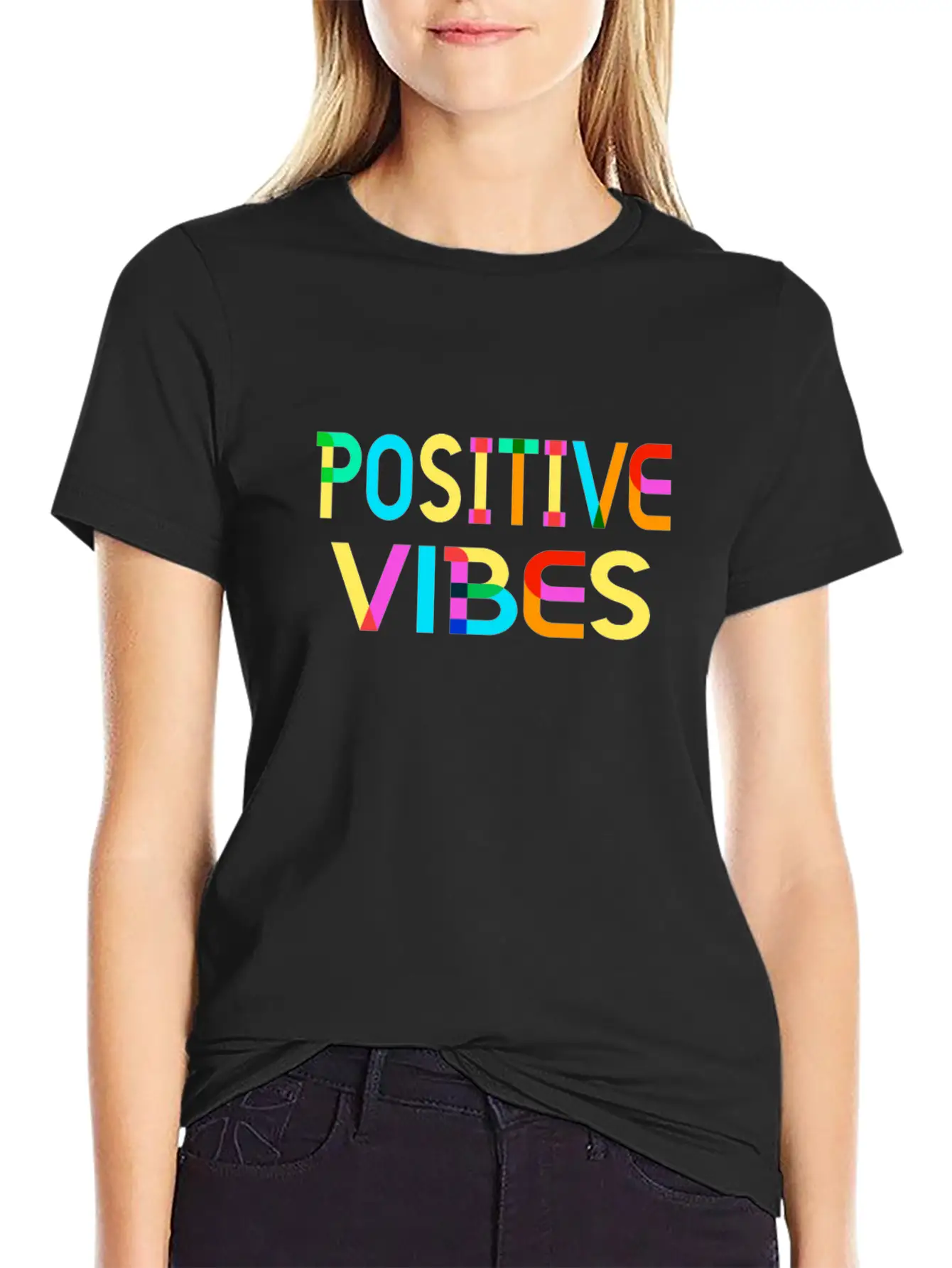 Positive Vibes Unisex Short Sleeve Soft Cotton T-Shirt – Casual Everyday Wear