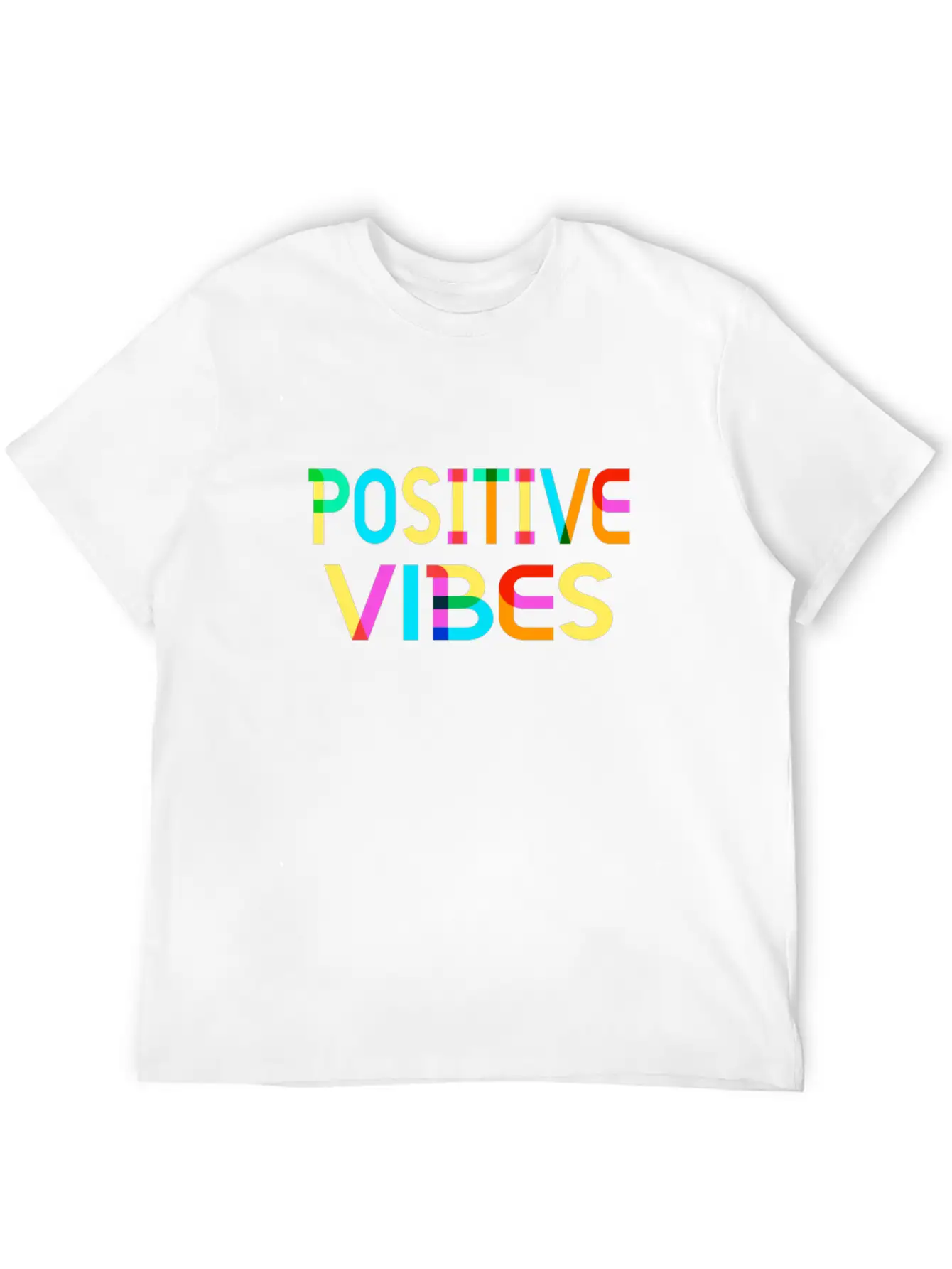 Positive Vibes Unisex Short Sleeve Soft Cotton T-Shirt – Casual Everyday Wear