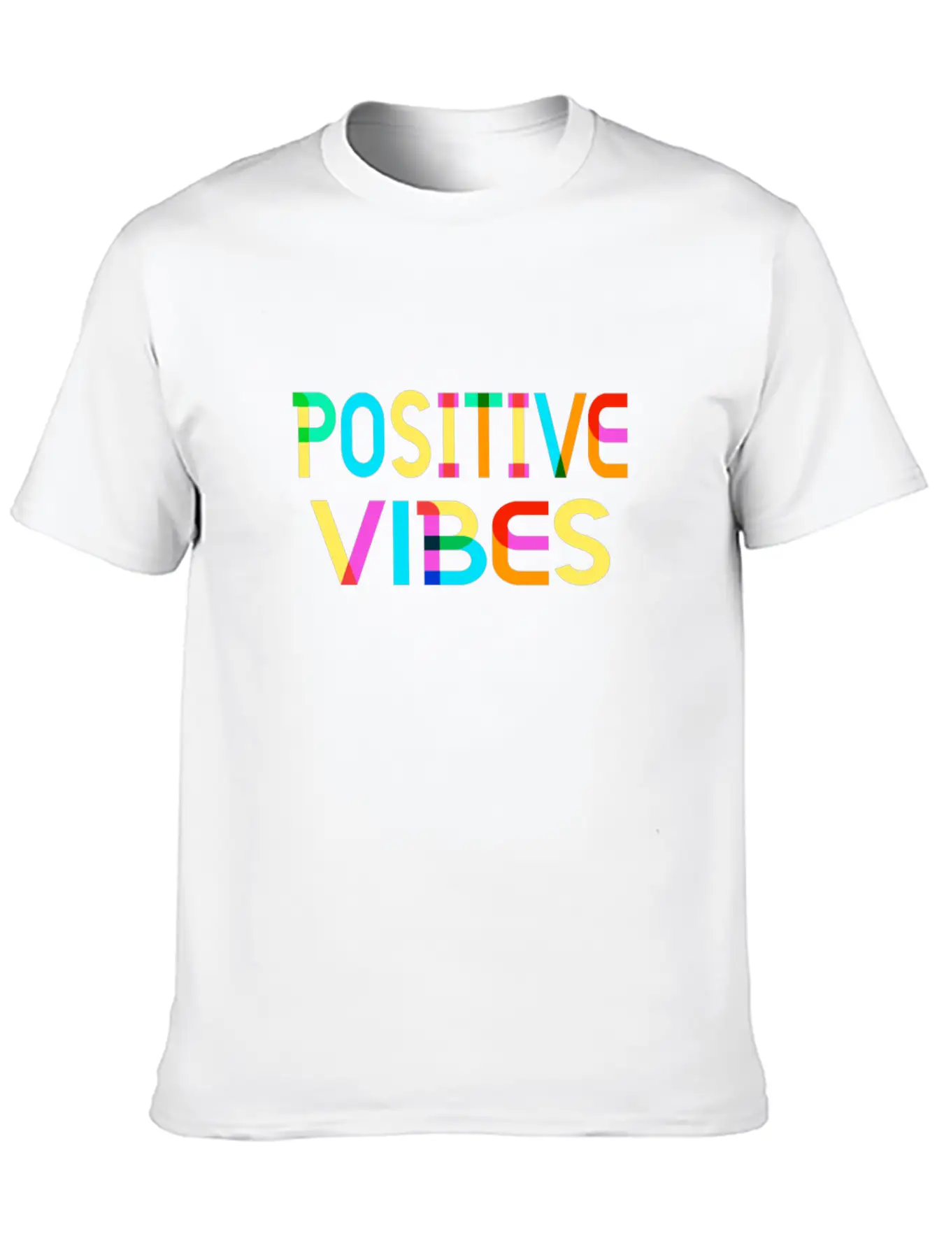 Positive Vibes Unisex Short Sleeve Soft Cotton T-Shirt – Casual Everyday Wear