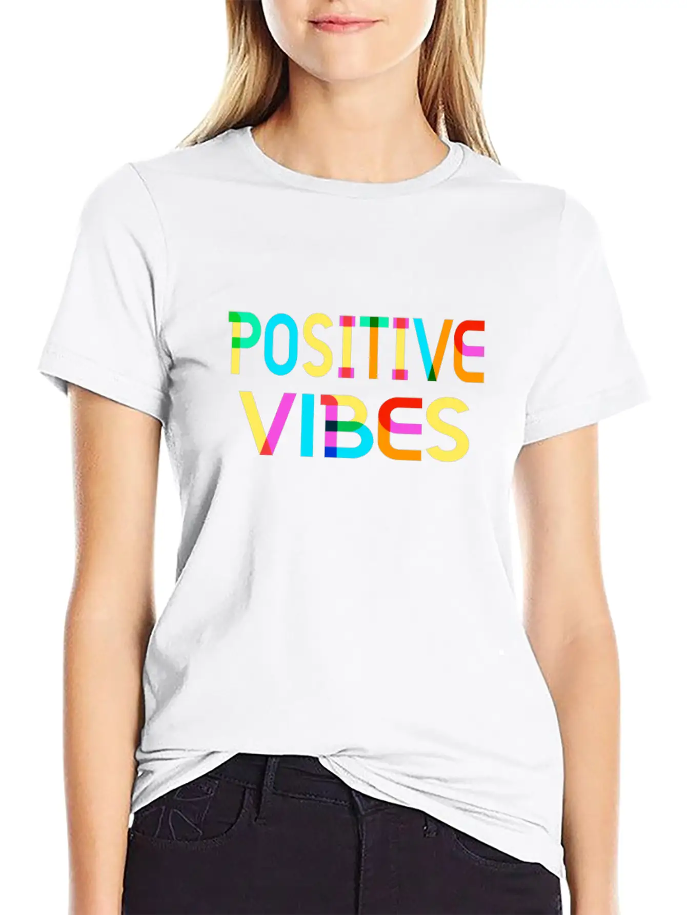 Positive Vibes Unisex Short Sleeve Soft Cotton T-Shirt – Casual Everyday Wear