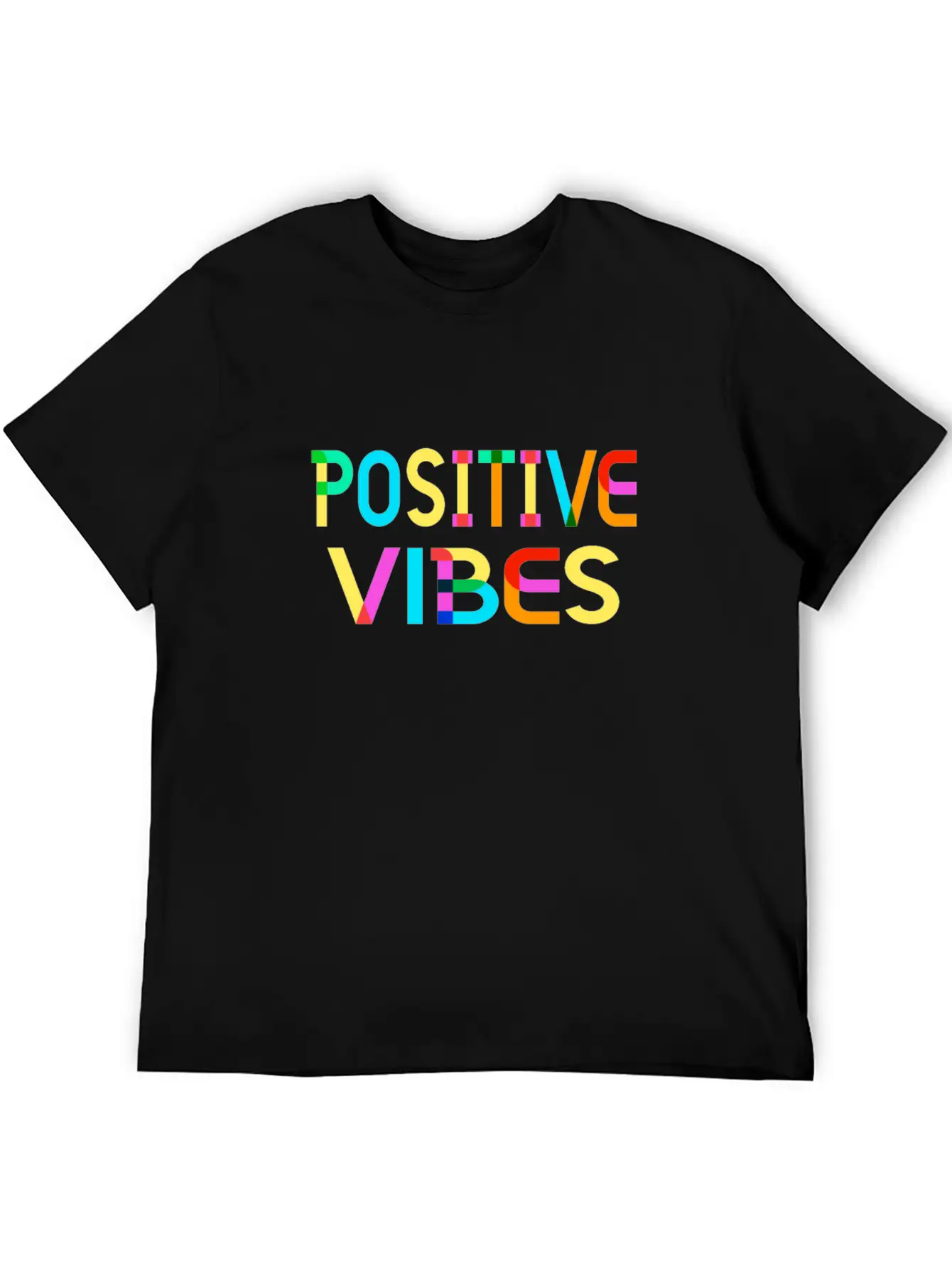 Positive Vibes Unisex Short Sleeve Soft Cotton T-Shirt – Casual Everyday Wear