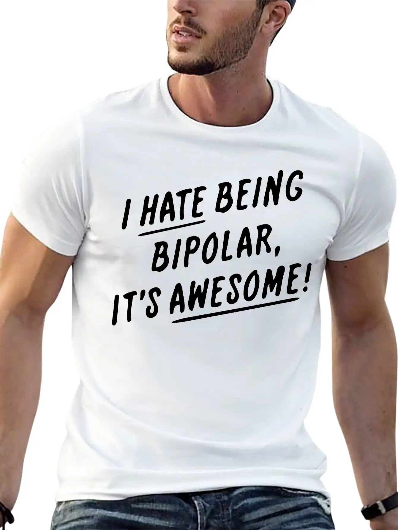 Positively Bipolar Comfortable Minimalist Graphic Tee – Summer Style Essential