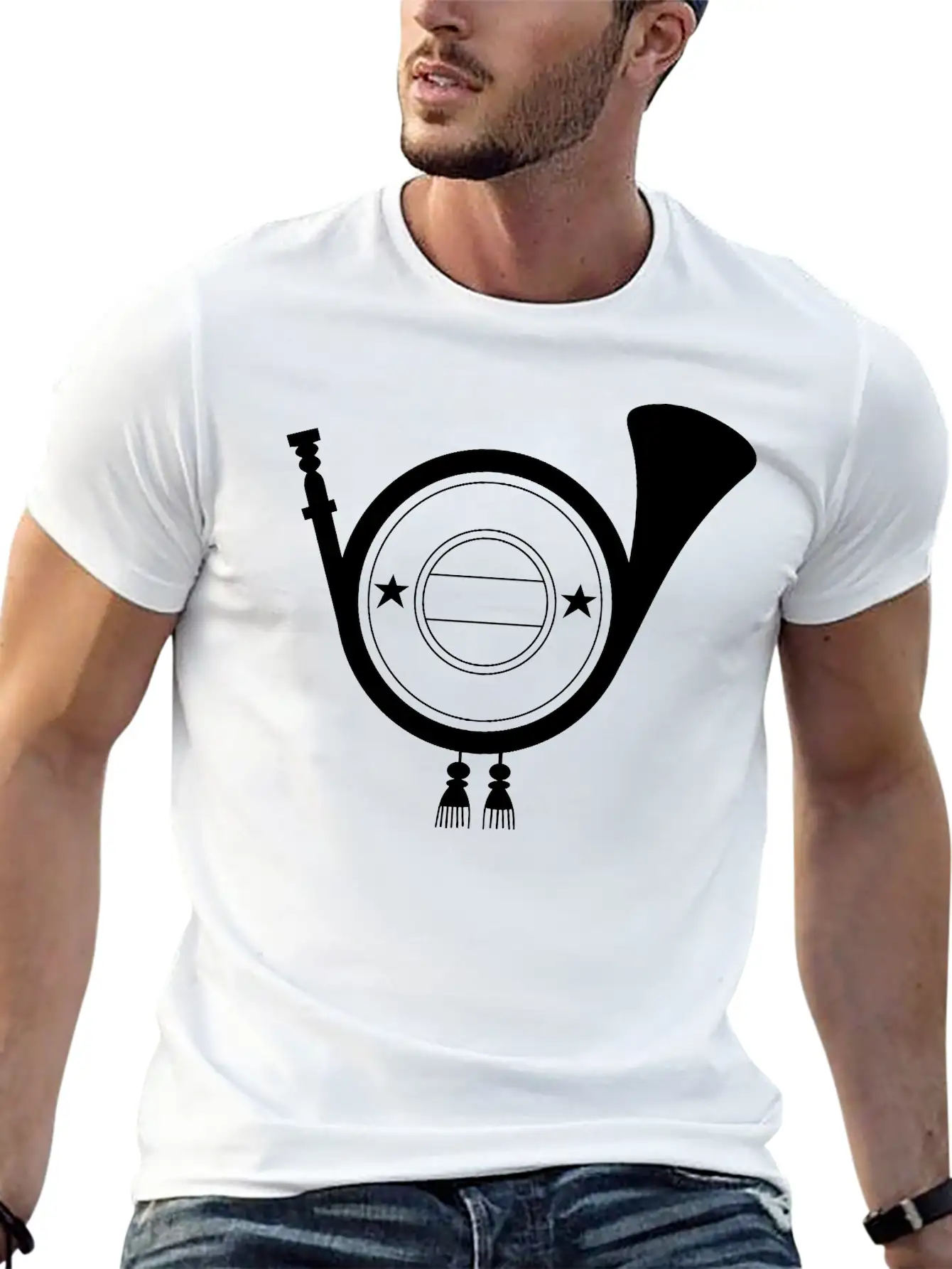 Post Horn Emblem Basic Graphic T-Shirt – Daily Comfort In Soft Cotton