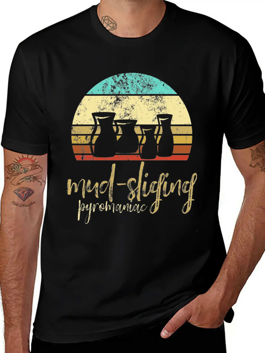 Pottery Anniversary Vintage Sunset Ceramics Gift Comfortable Minimalist Graphic Tee – Summer Style Essential
