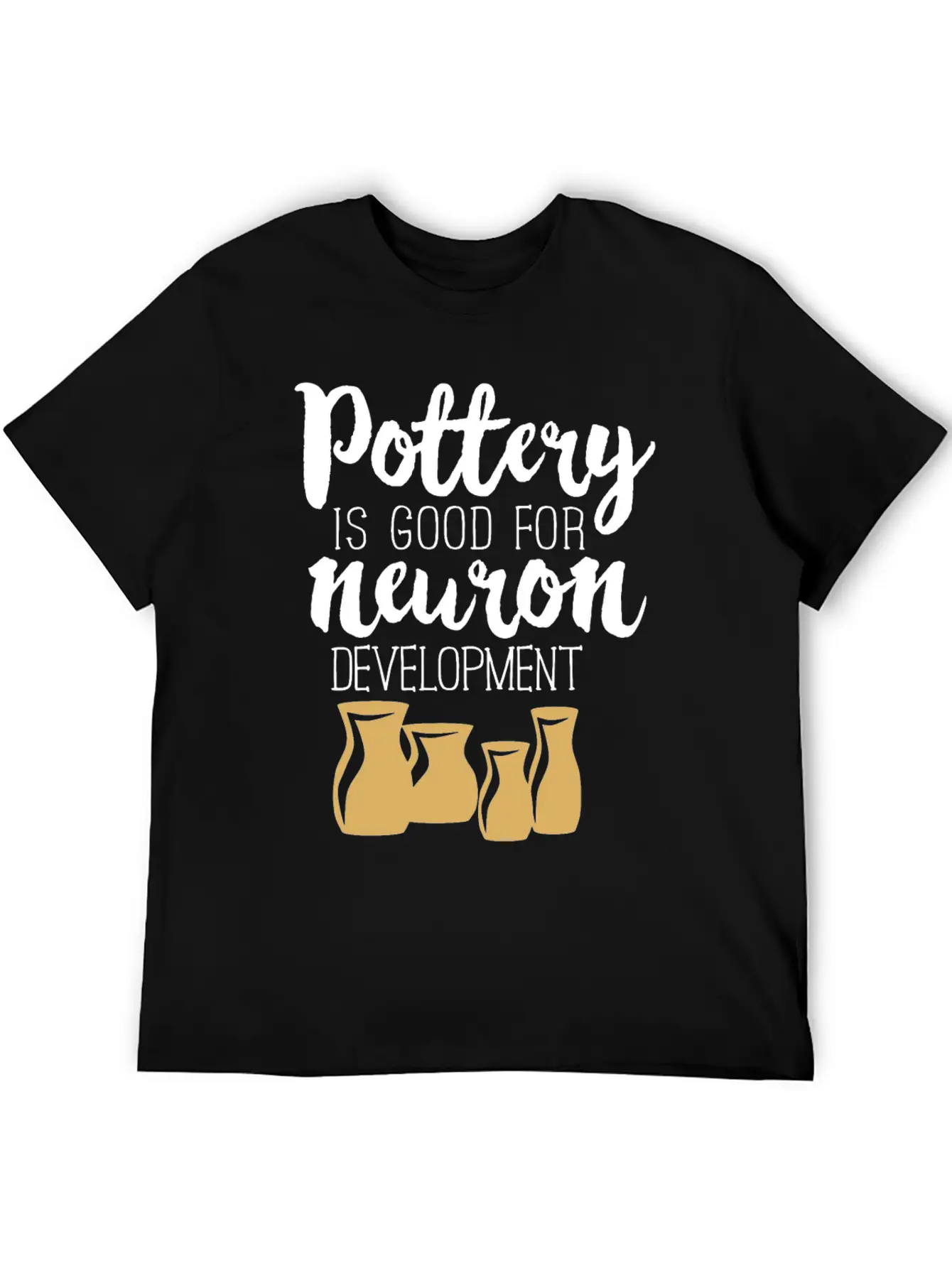 Pottery Gifts Anniversary Funny Ceramics Neuron Unisex Short Sleeve Soft Cotton T-Shirt – Casual Everyday Wear