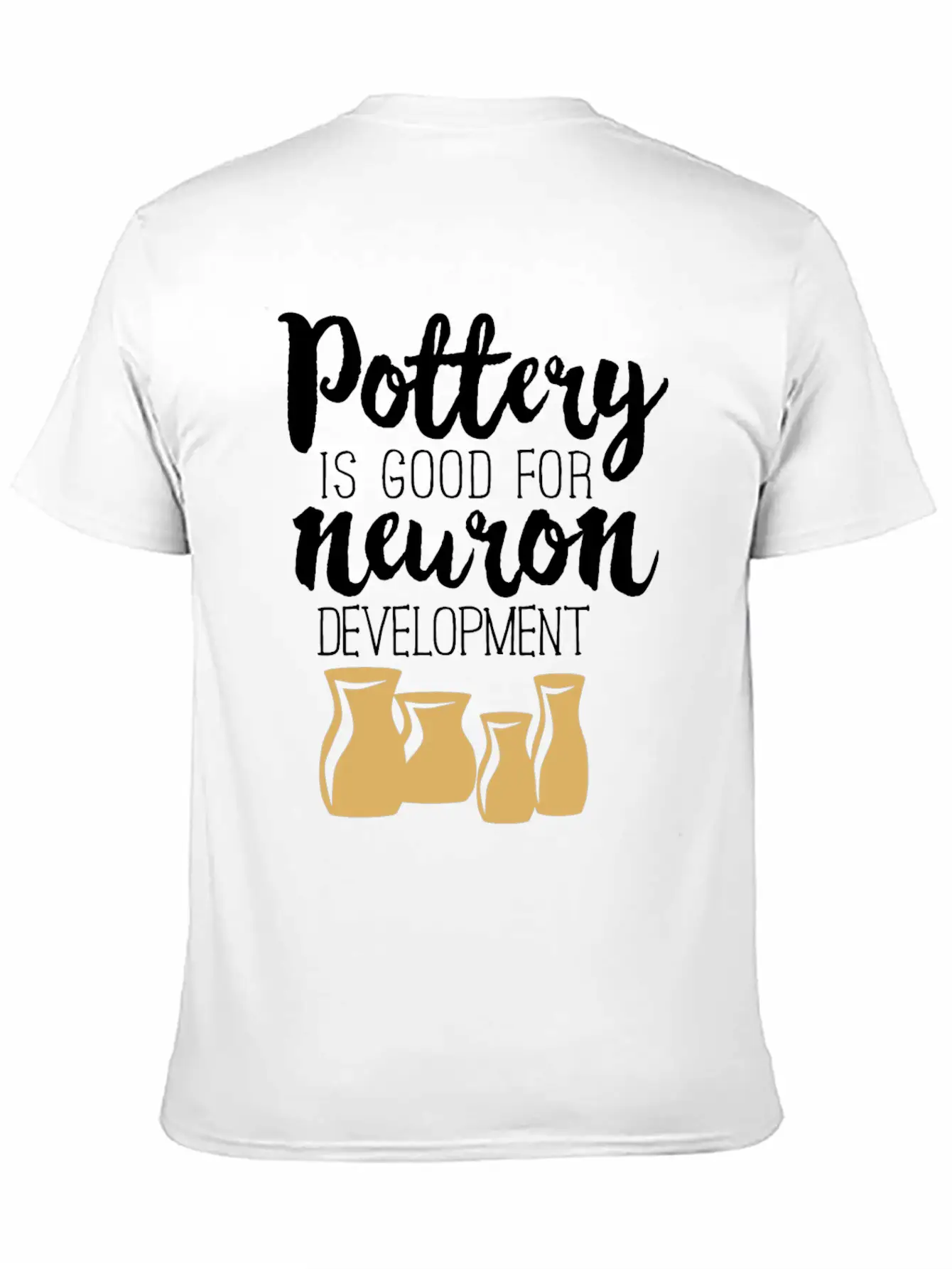 Pottery Gifts Anniversary Funny Ceramics Neuron Unisex Short Sleeve Soft Cotton T-Shirt – Casual Everyday Wear