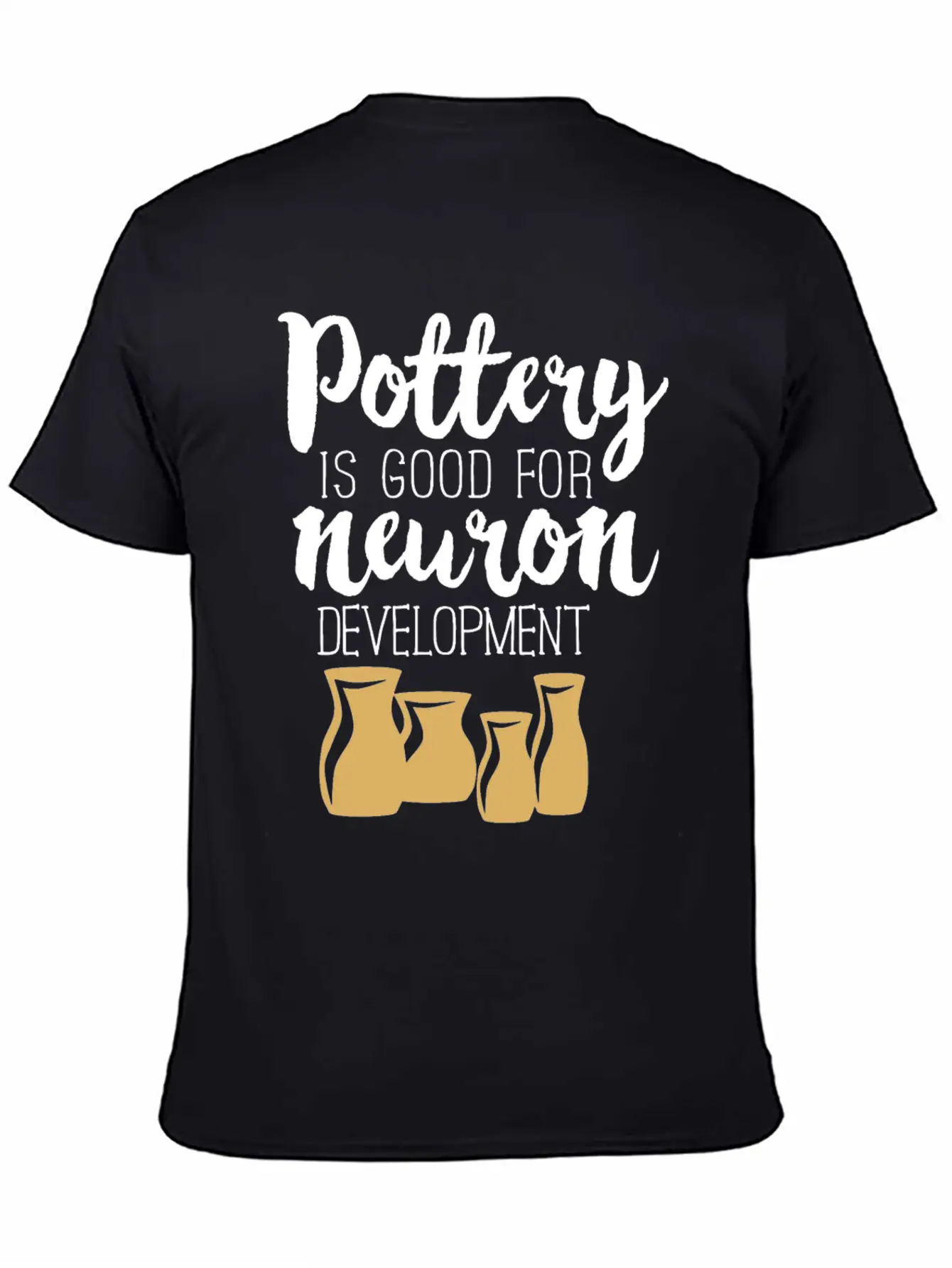 Pottery Gifts Anniversary Funny Ceramics Neuron Unisex Short Sleeve Soft Cotton T-Shirt – Casual Everyday Wear