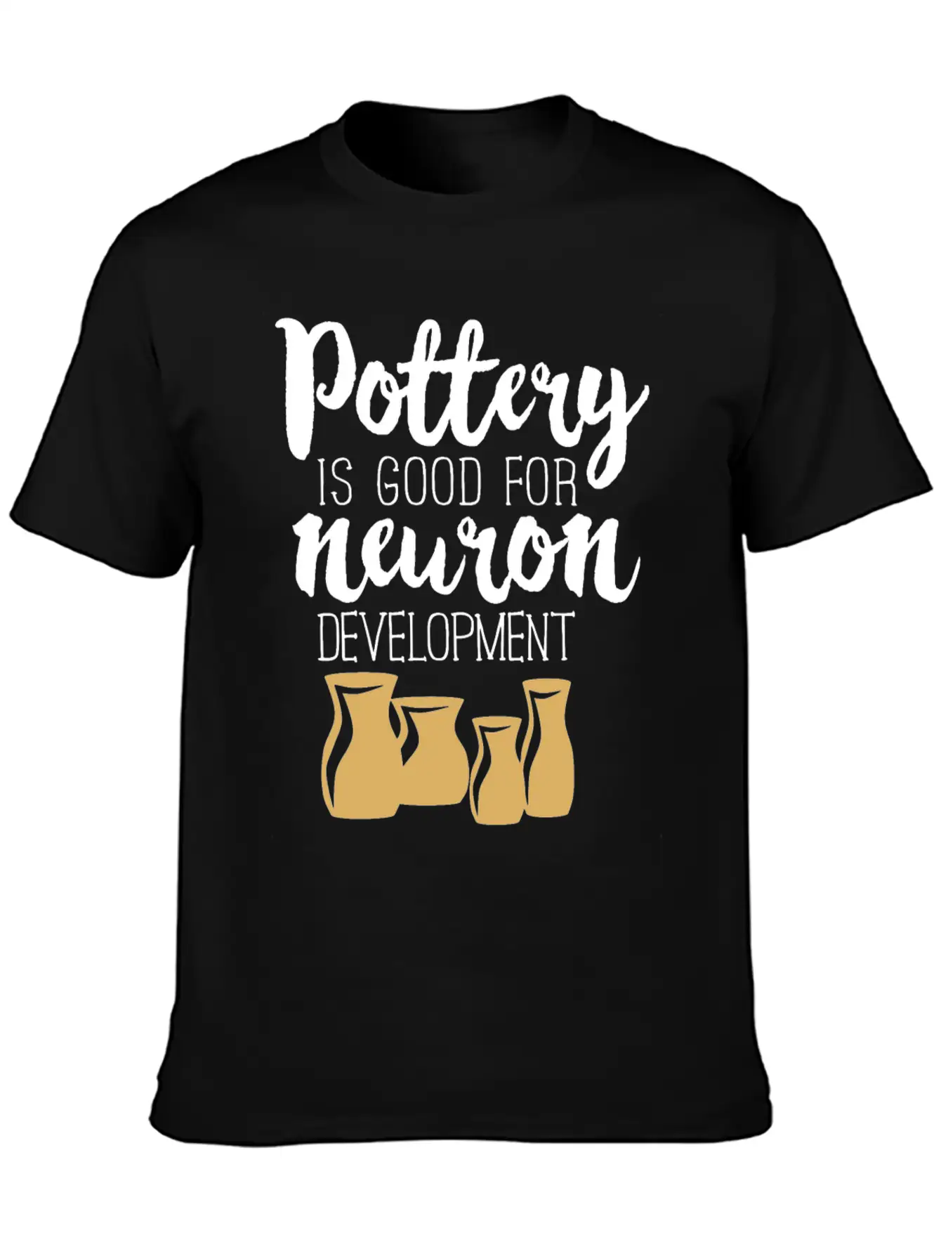 Pottery Gifts Anniversary Funny Ceramics Neuron Unisex Short Sleeve Soft Cotton T-Shirt – Casual Everyday Wear