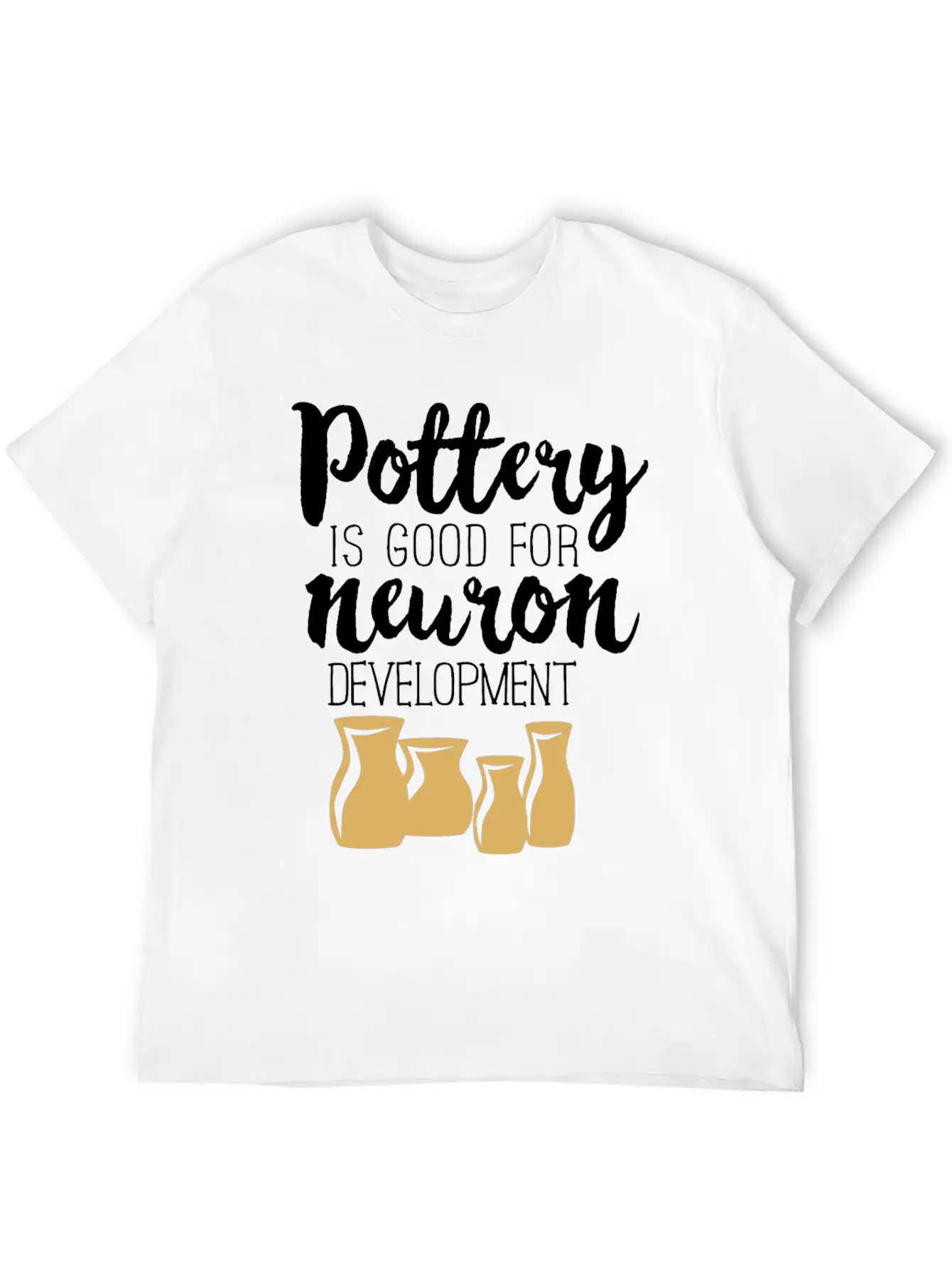 Pottery Gifts Anniversary Funny Ceramics Neuron Unisex Short Sleeve Soft Cotton T-Shirt – Casual Everyday Wear