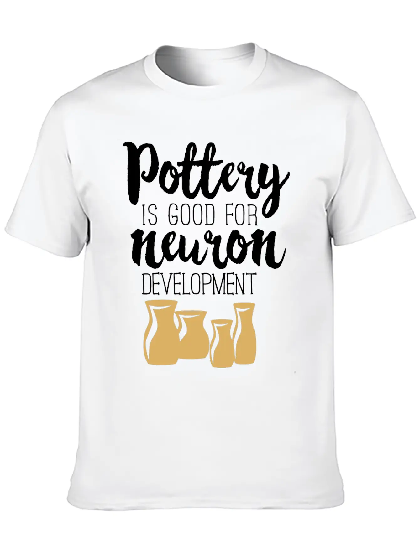 Pottery Gifts Anniversary Funny Ceramics Neuron Unisex Short Sleeve Soft Cotton T-Shirt – Casual Everyday Wear