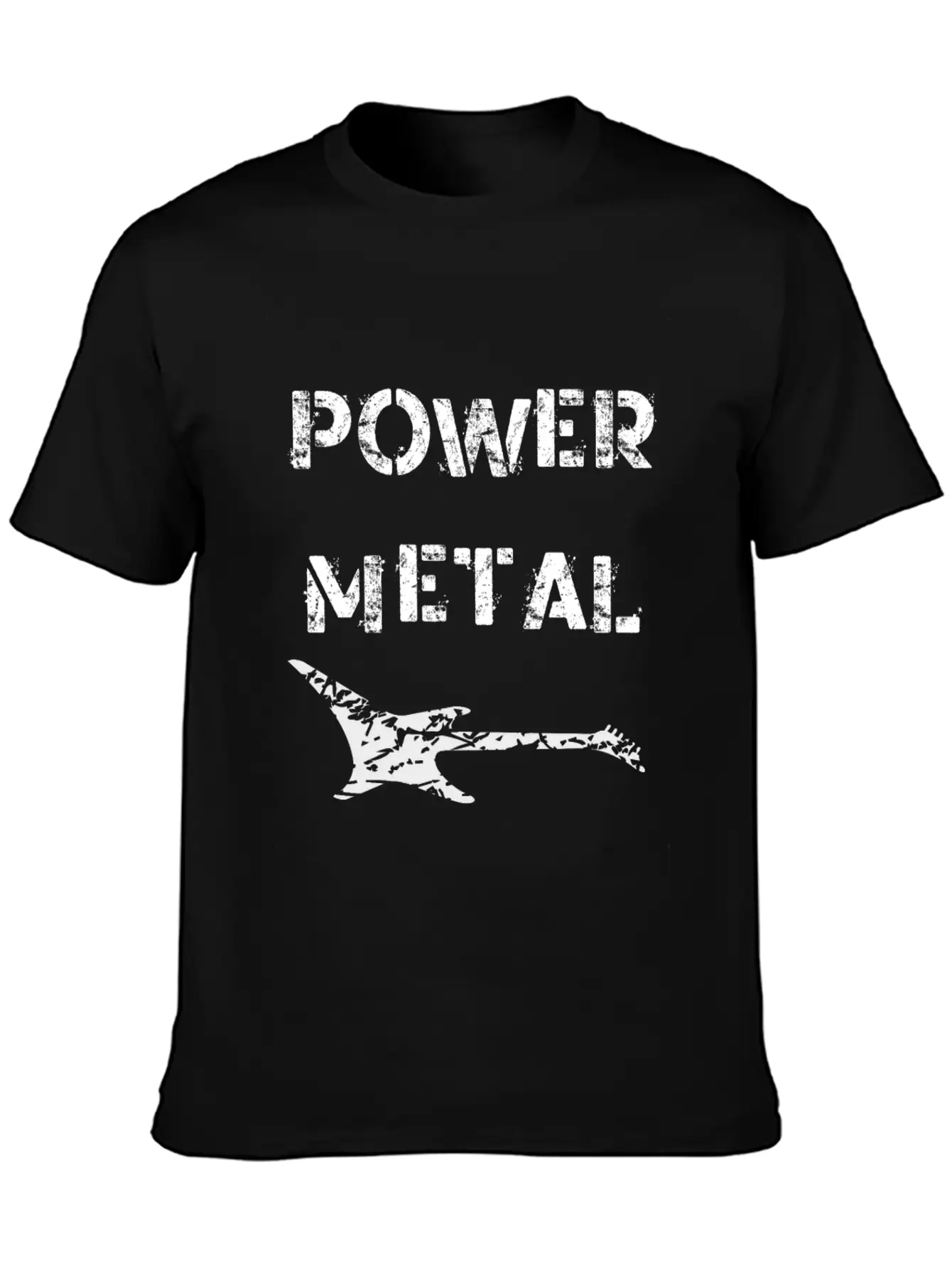 Power Metal Electric Guitar Unisex Short Sleeve Soft Cotton T-Shirt – Casual Everyday Wear