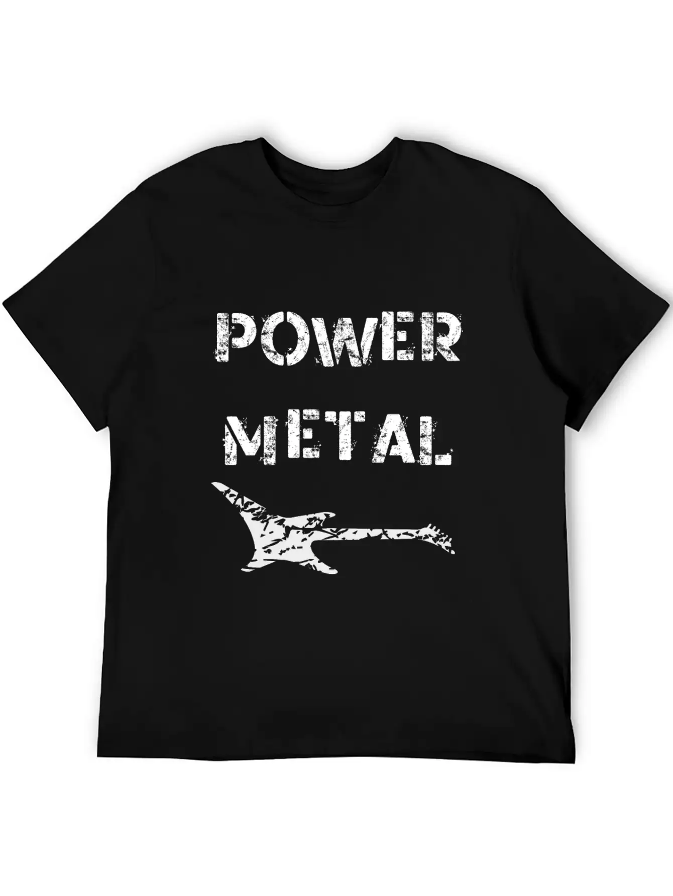 Power Metal Electric Guitar Unisex Short Sleeve Soft Cotton T-Shirt – Casual Everyday Wear