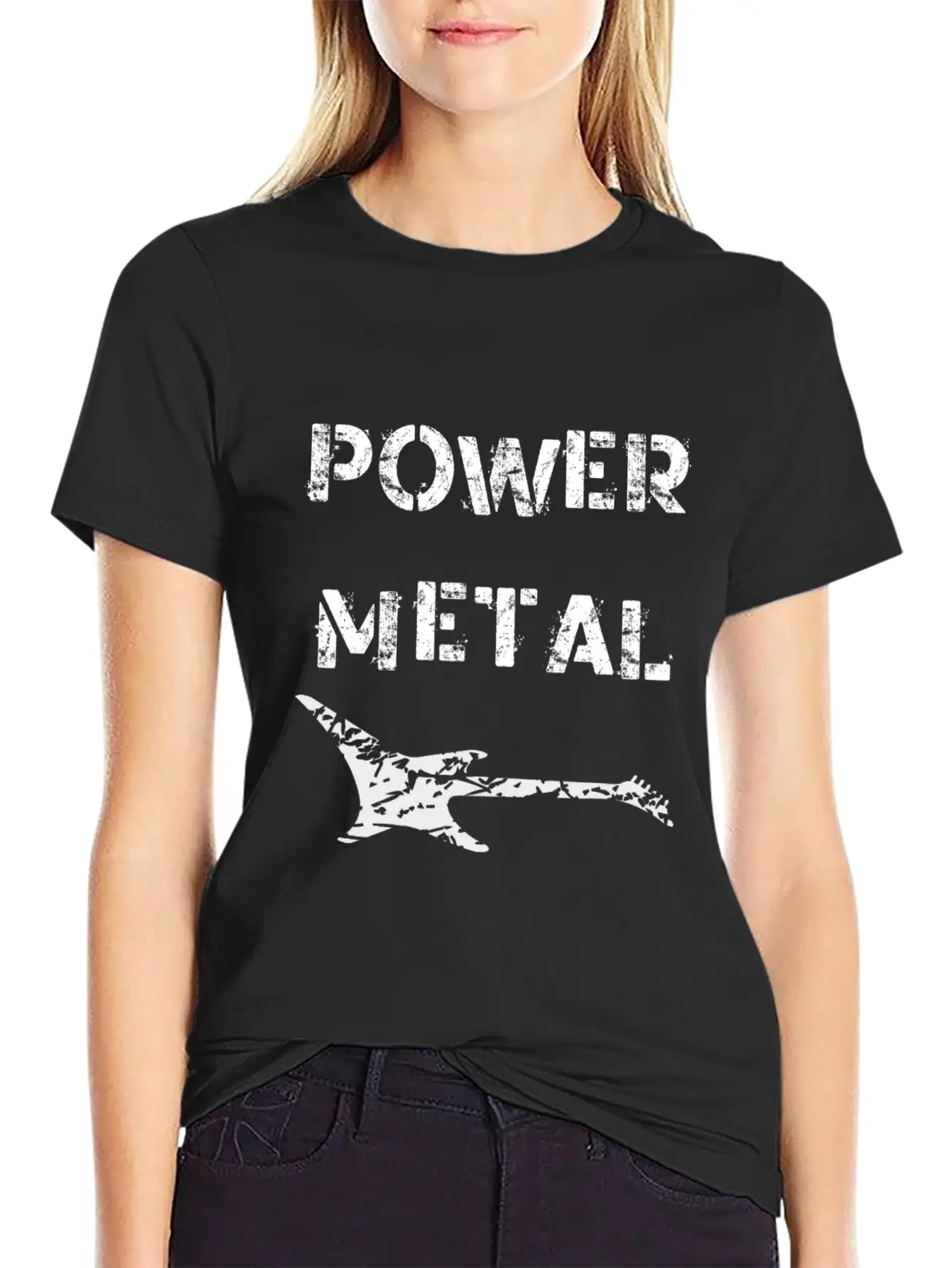 Power Metal Electric Guitar Unisex Short Sleeve Soft Cotton T-Shirt – Casual Everyday Wear