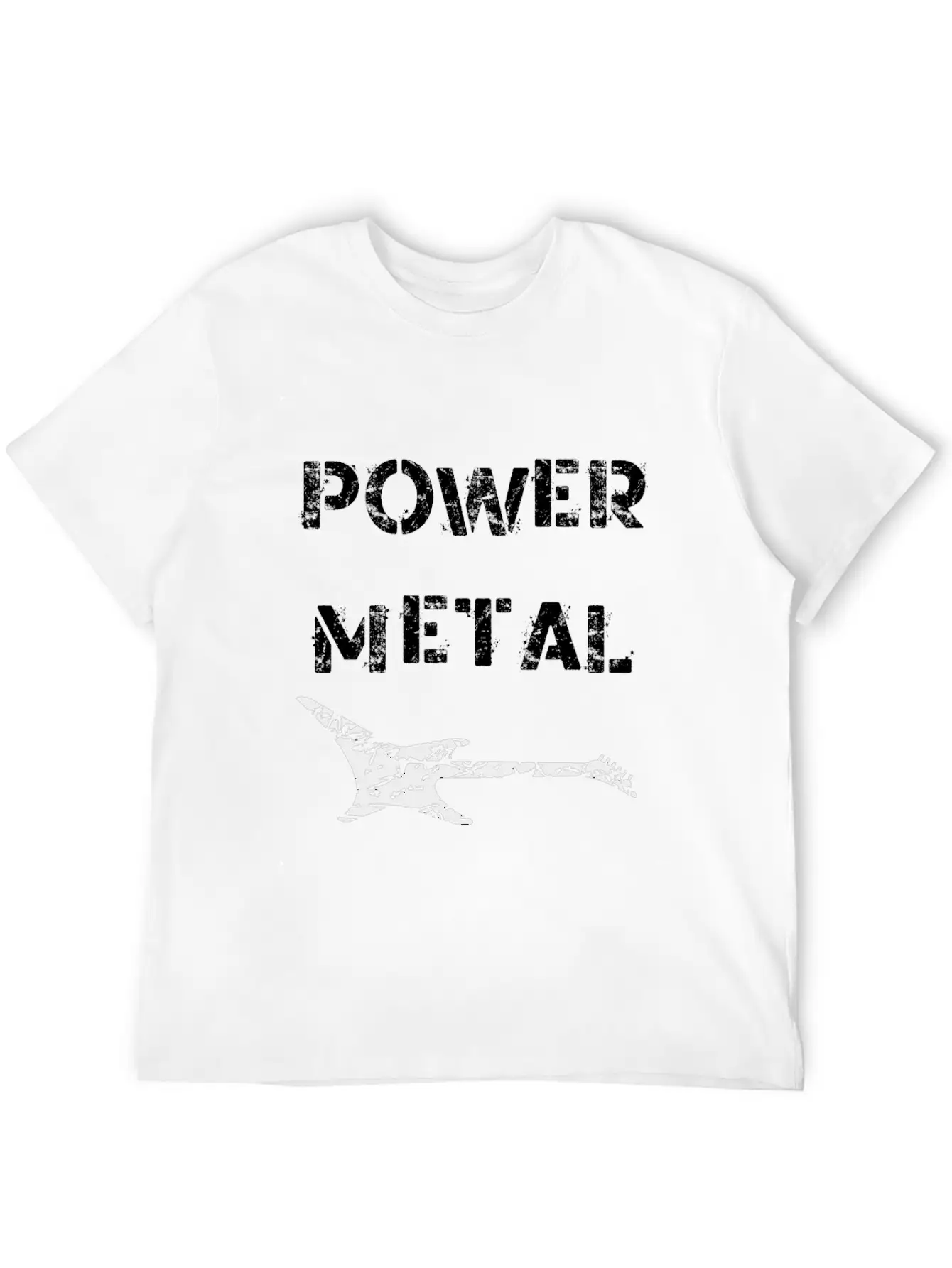 Power Metal Electric Guitar Unisex Short Sleeve Soft Cotton T-Shirt – Casual Everyday Wear