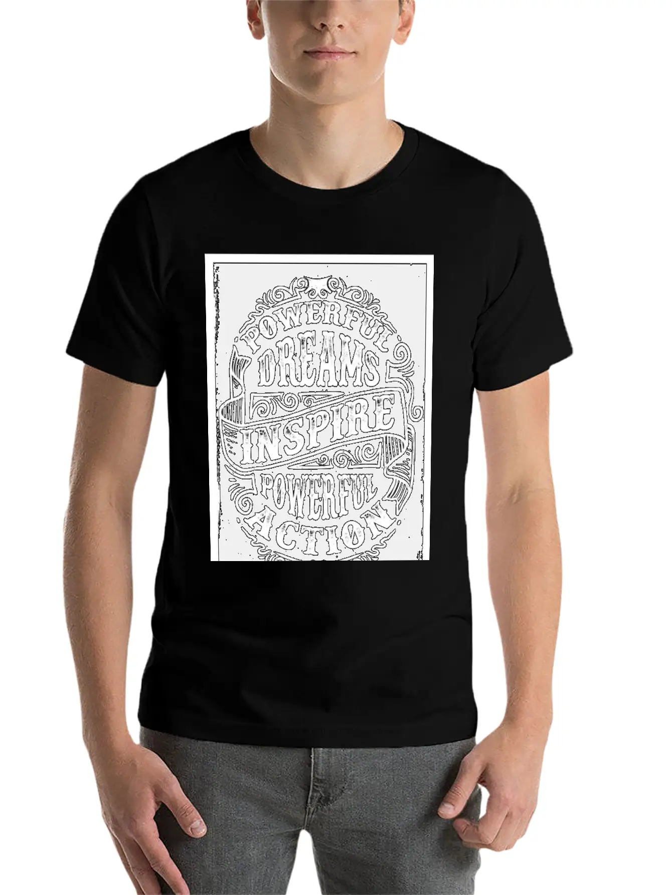 Powerful-Dreams.jpg Comfortable Minimalist Graphic Tee – Summer Style Essential
