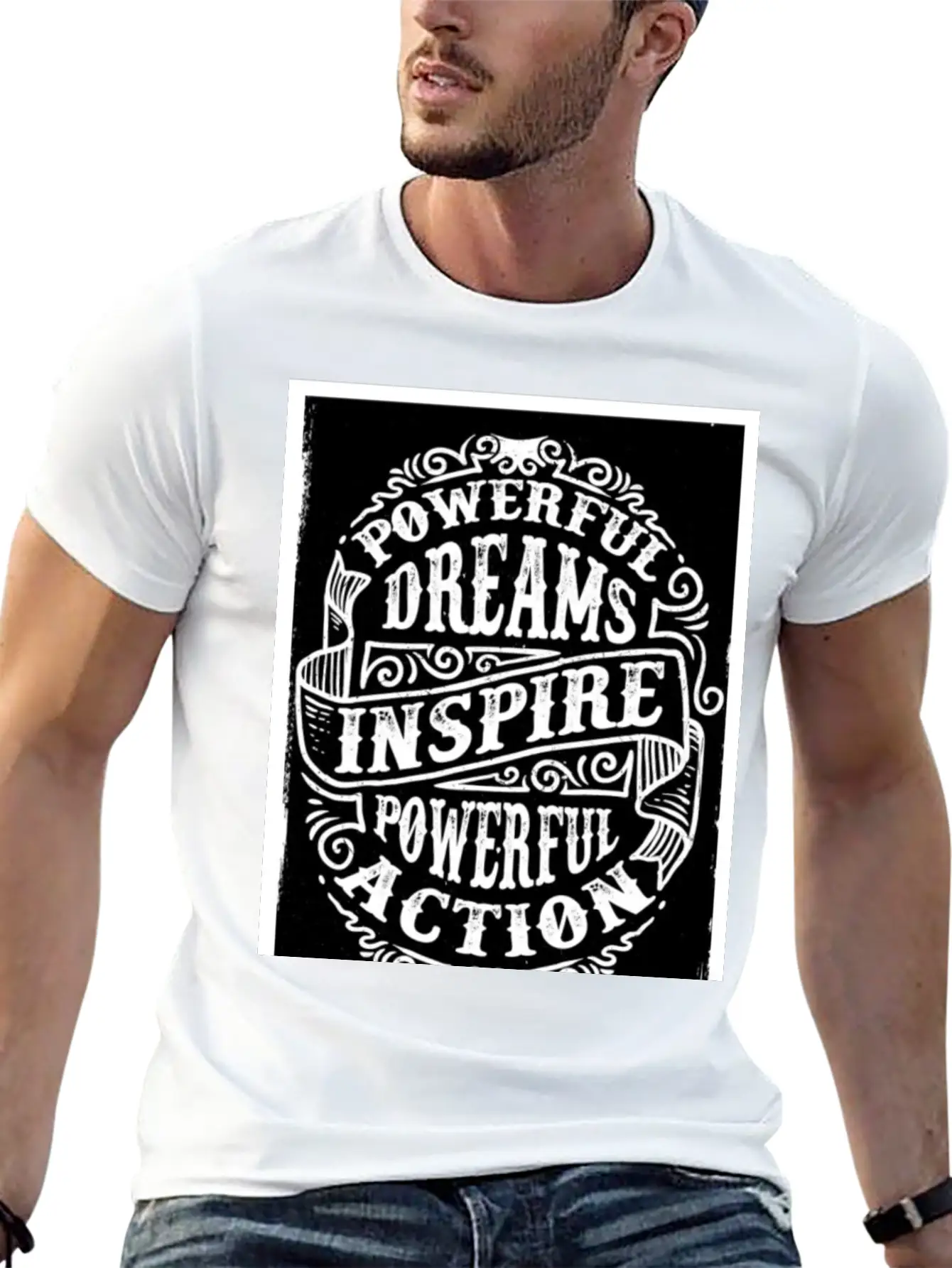 Powerful-Dreams.jpg Comfortable Minimalist Graphic Tee – Summer Style Essential