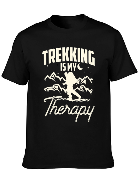 Trekking Is My Therapy Graphic T-Shirt - Hiking Adventure