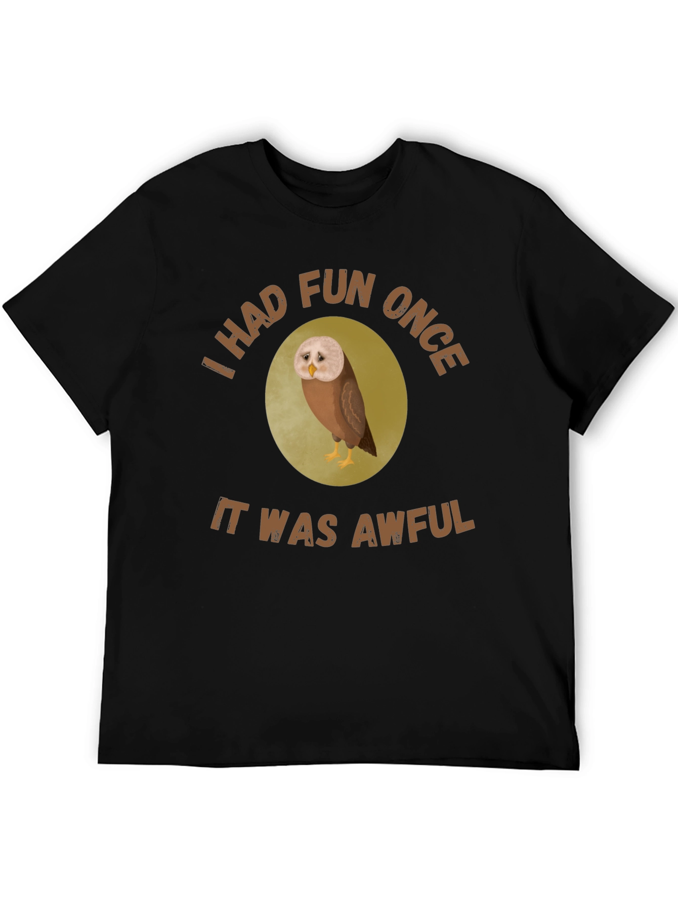 Funny Owl Graphic T-Shirt - I Had Fun Once