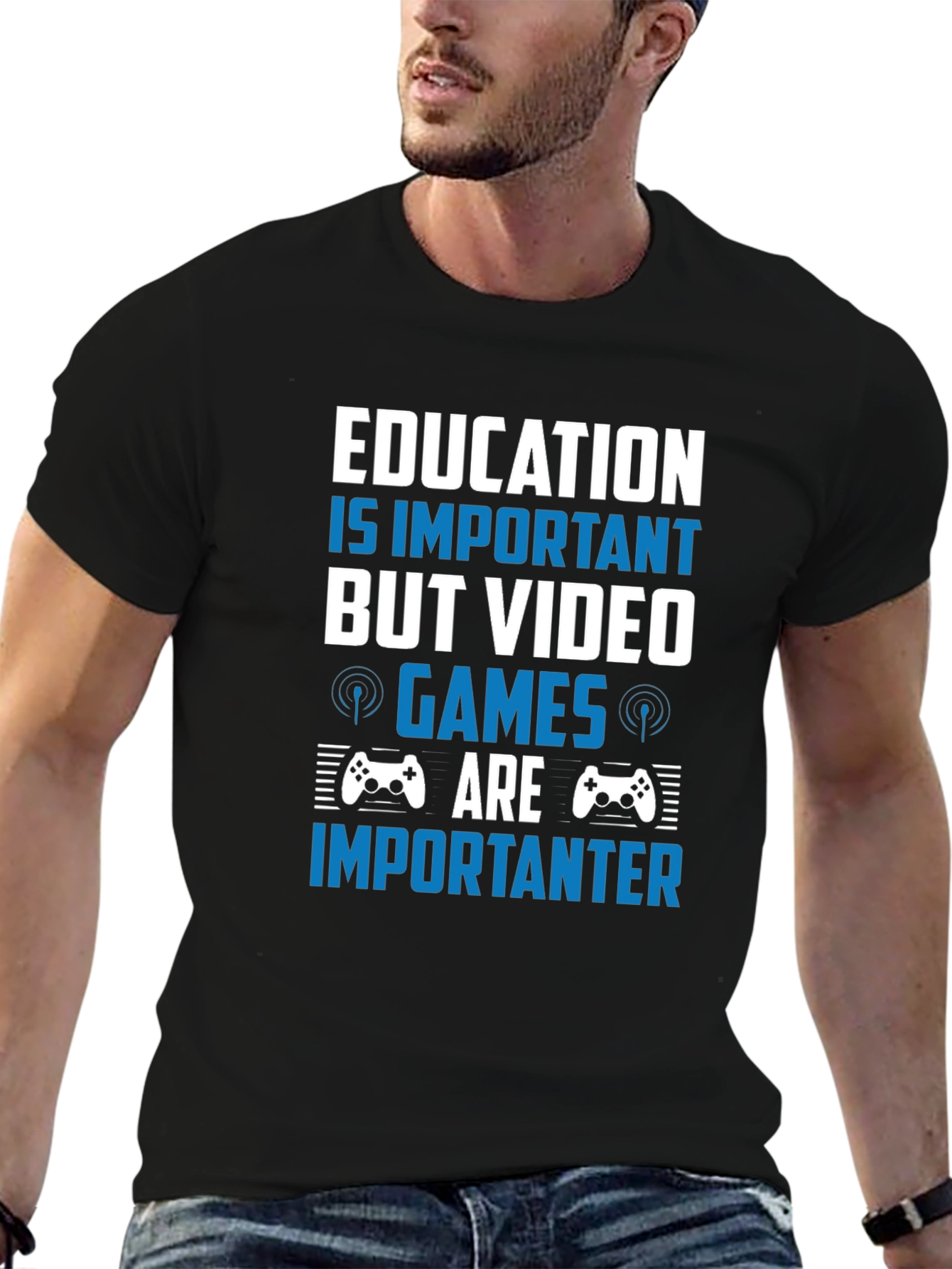 Education vs Video Games T-Shirt