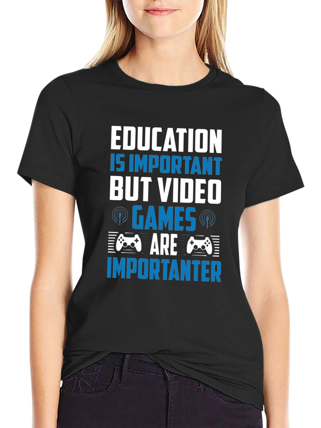 Education vs Video Games T-Shirt