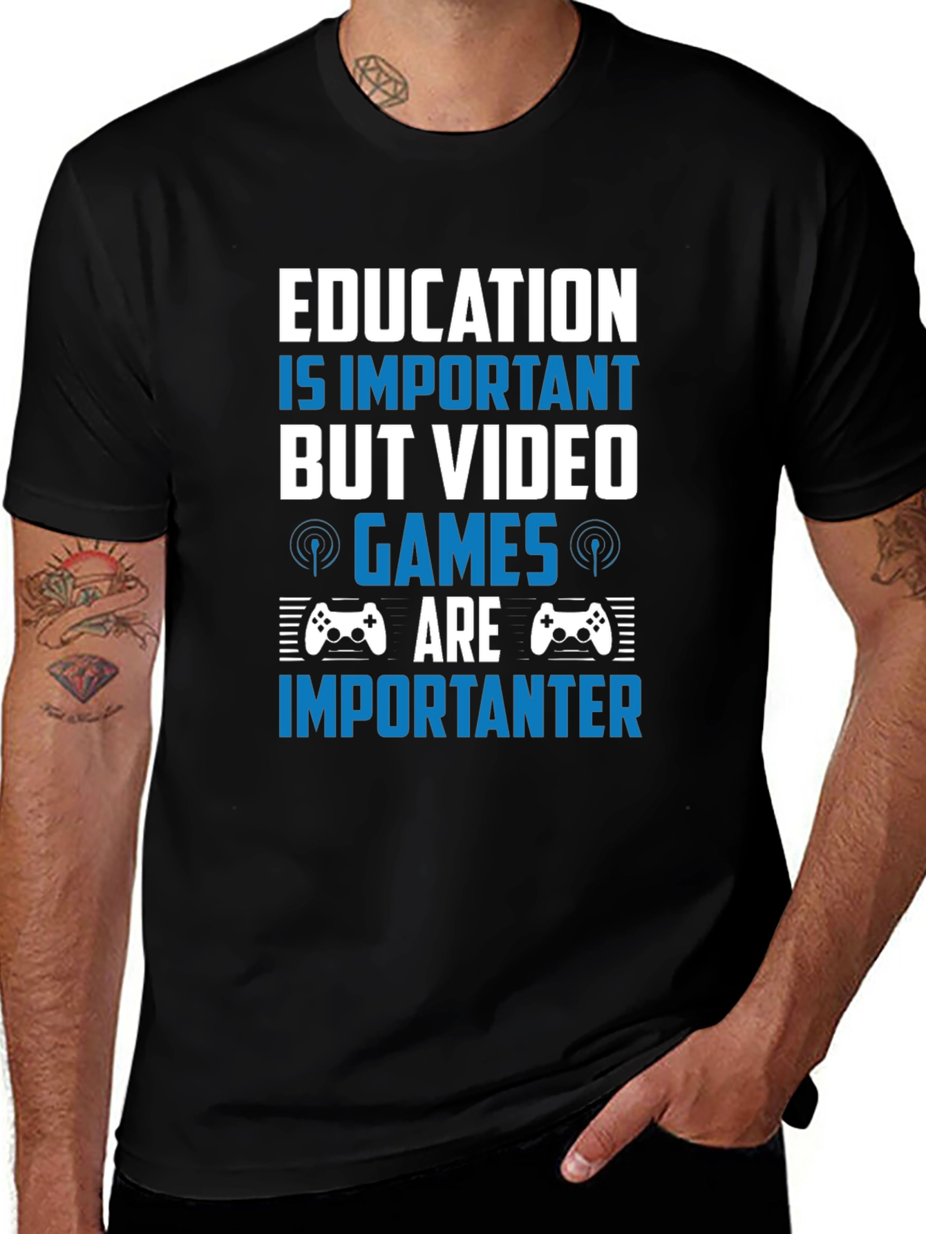 Education vs Video Games T-Shirt