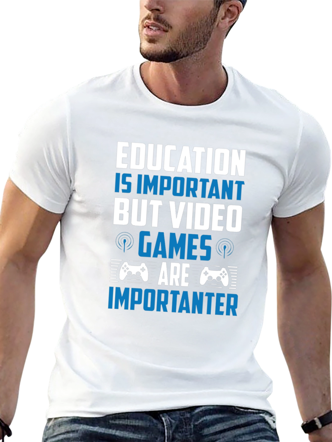 Education vs Video Games T-Shirt